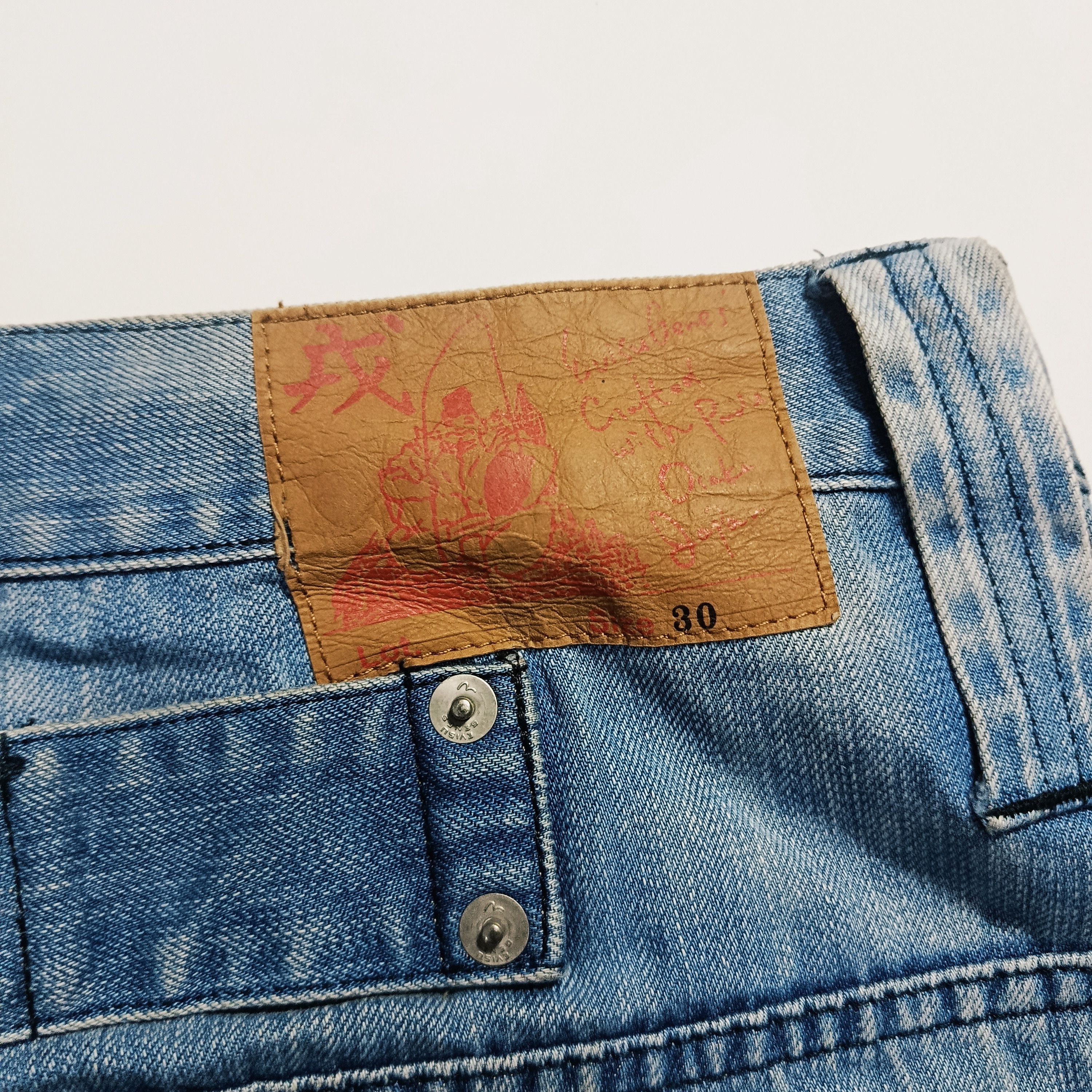 Evisu Evisu Genes Gull Denim Shorts Strap Back Size US 30 / EU 46 - 8 Thumbnail