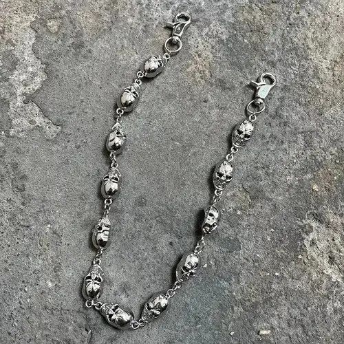 Jewelry Pocket Chain Skull Punk Rock Link Gothic Death Wallet Demon Size ONE SIZE - 2 Thumbnail