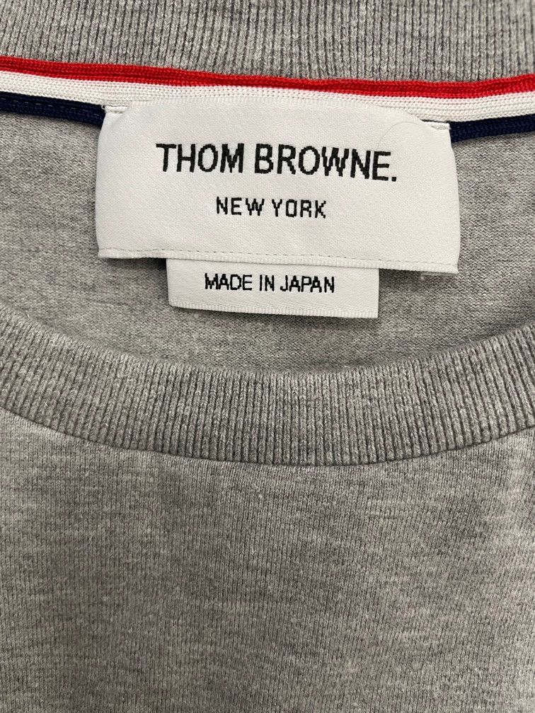 Thom Browne Thom Browne Gray four-striped long-sleeved T-shirt 2505-Nex Size US XL / EU 56 / 4 - 5 Thumbnail