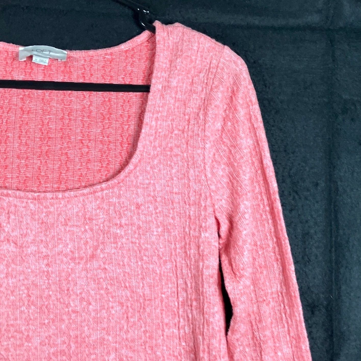 Loft LOFT Outlet Womens Blouse Pink Sleeve U Neck Long Sleeve Stretch Medium Shirt Womens Size M / US 6-8 / IT 42-44 - 5 Thumbnail