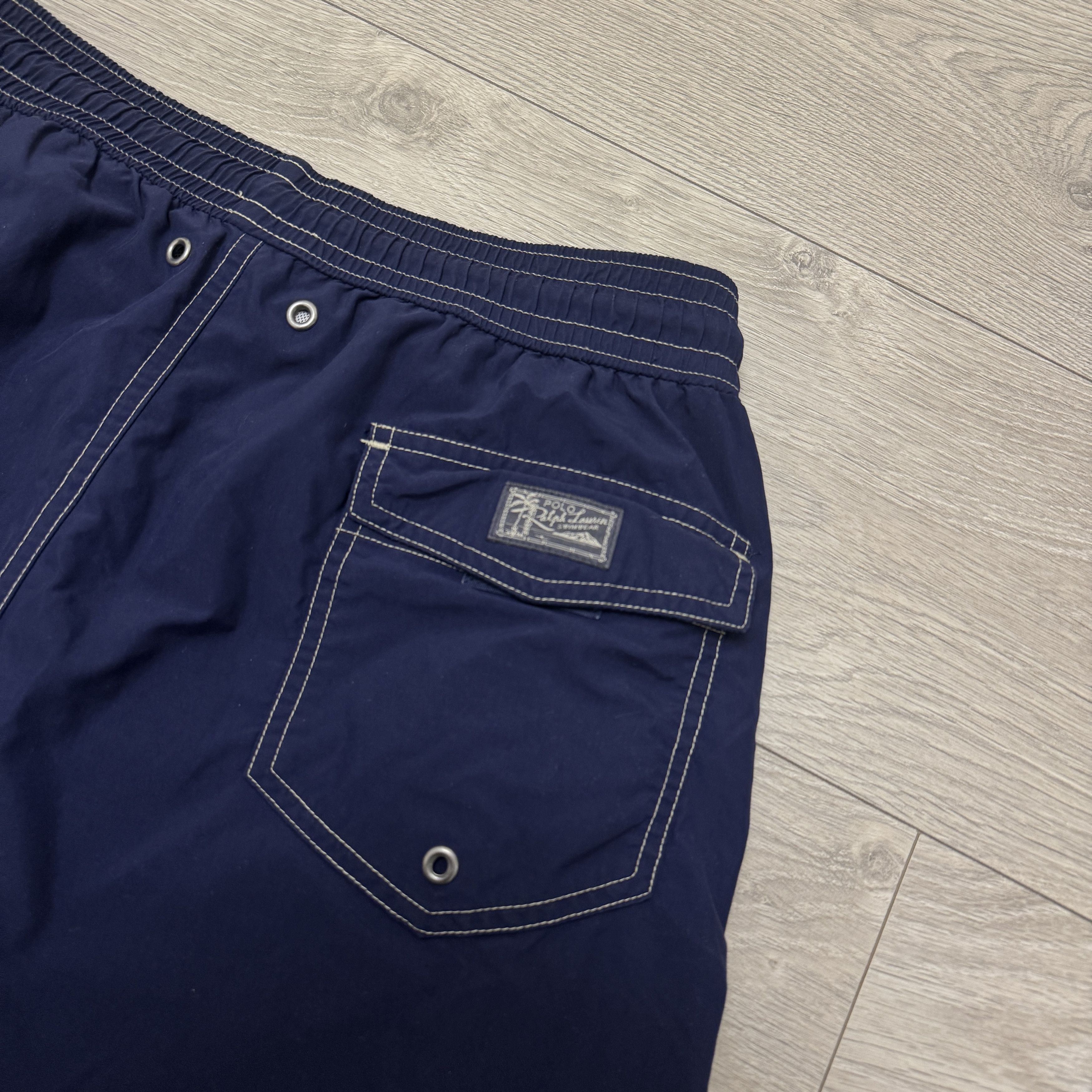 Polo Ralph Lauren Polo Ralph Lauren Nylon Swim Shorts Navy Yellow Logo Size US 32 / EU 48 - 7 Thumbnail
