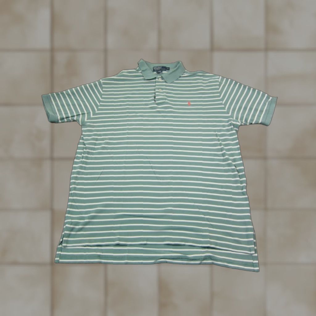 Polo Ralph Lauren VINTAGE Polo Ralph Lauren Polo Shirt Mens XL Green Striped 90s Golf Polo Shirt Mens XL Green Polo Ralph Lauren Shirt Size US XL / EU 56 / 4 - 1 Thumbnail