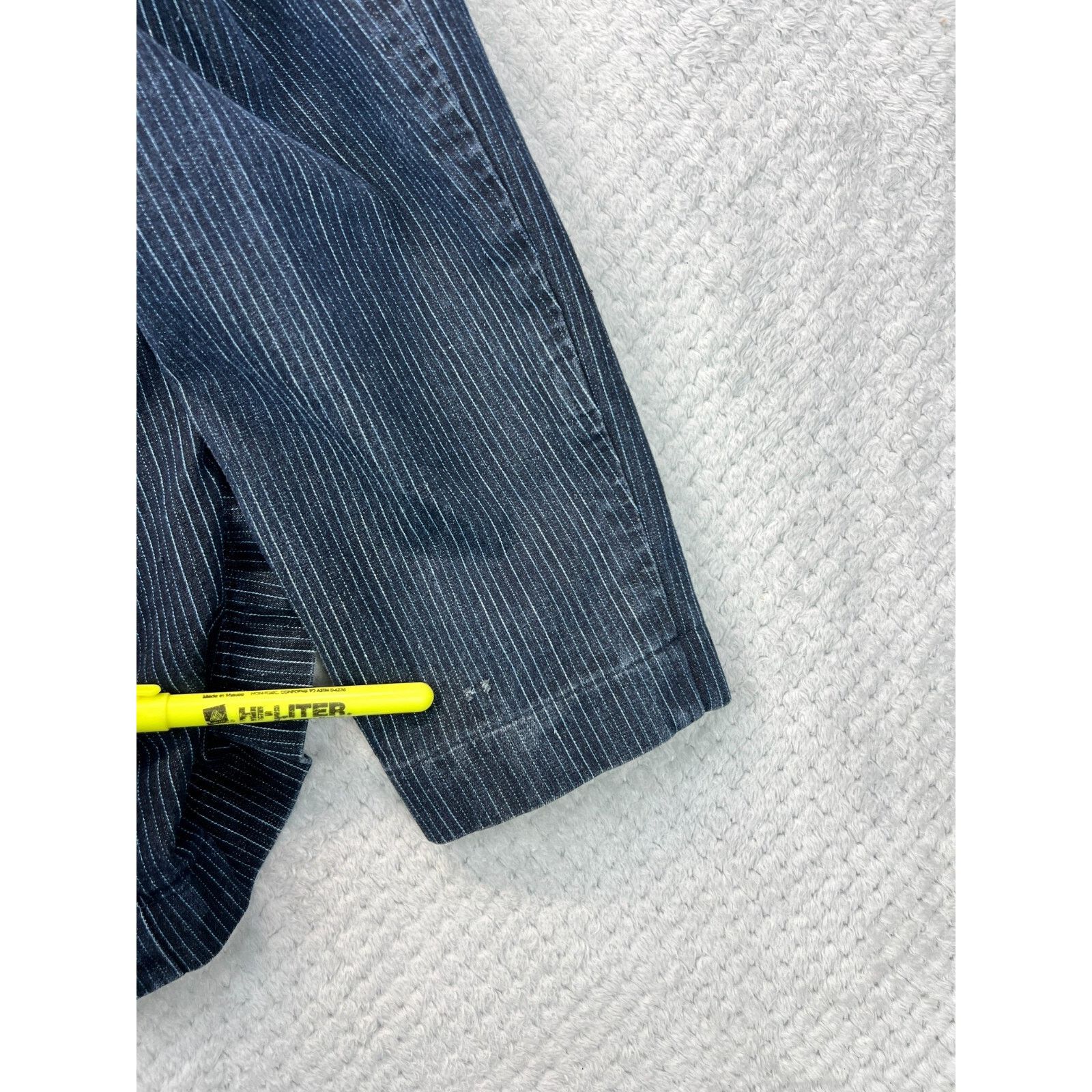 Louis Philippe Louis Philippe Denim Blazer Men Large Striped Vented Jacket Size US L / EU 52-54 / 3 - 16 Thumbnail
