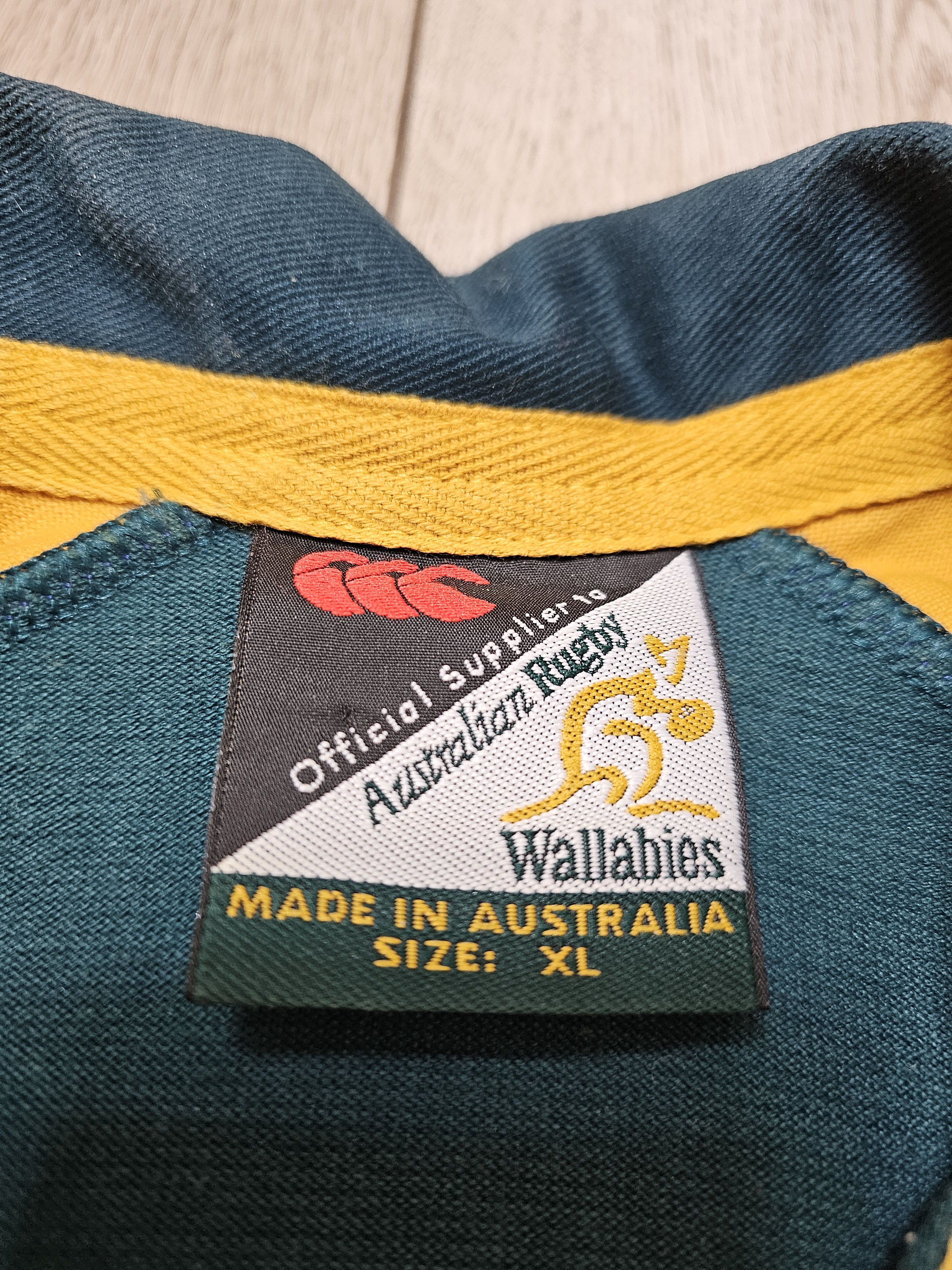 Canterbury of New Zealand AUSTRALIA VINTAGE RUGBY JERSEY 9Os WALLABIES RUGBY JERSEY Size US XL / EU 56 / 4 - 8 Thumbnail