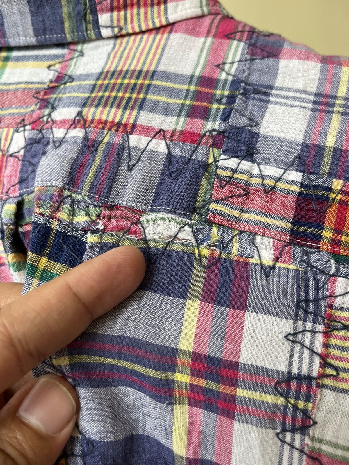If Six Was Nine × Japanese Brand × Le Grande Bleu (L.G.B.) Rare 💥 Royal Flash Patch Work Shirt Size US S / EU 44-46 / 1 - 7 Thumbnail