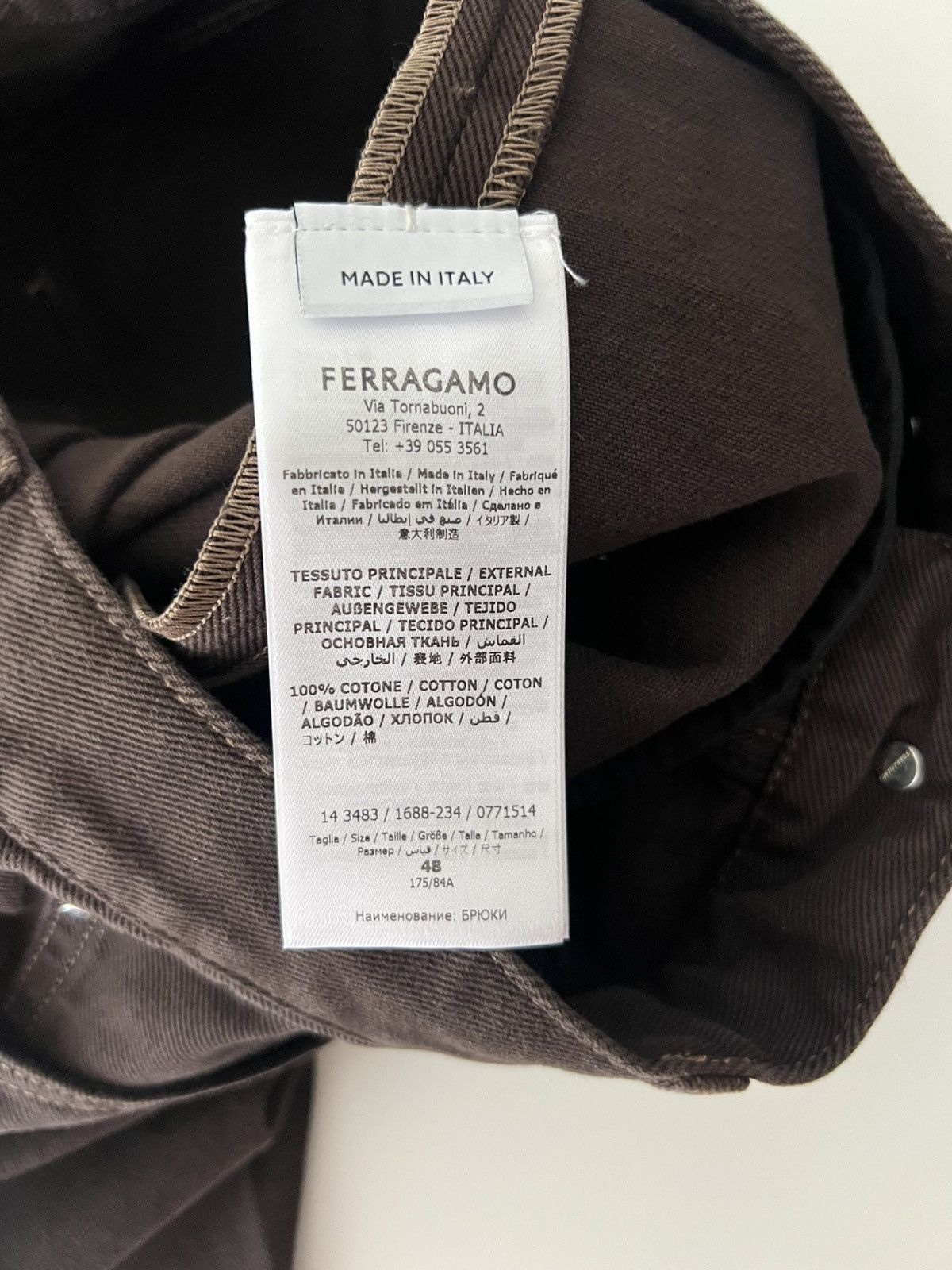 Salvatore Ferragamo $1.1K VALUE Washed Denim Jeans in Brown Size US 32 / EU 48 - 8 Thumbnail