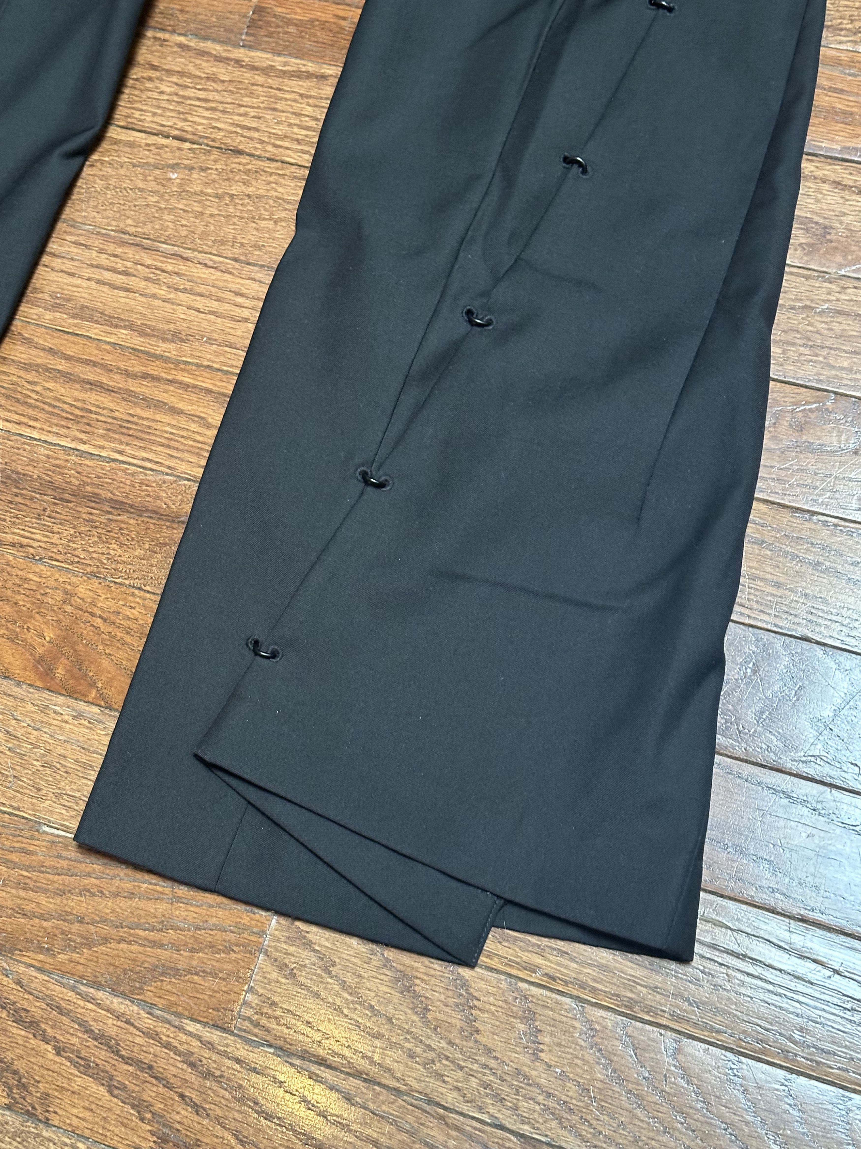 Hyein Seo Hyein Seo Black Pierced Overlap Trousers Size US 28 / EU 44 - 4 Thumbnail