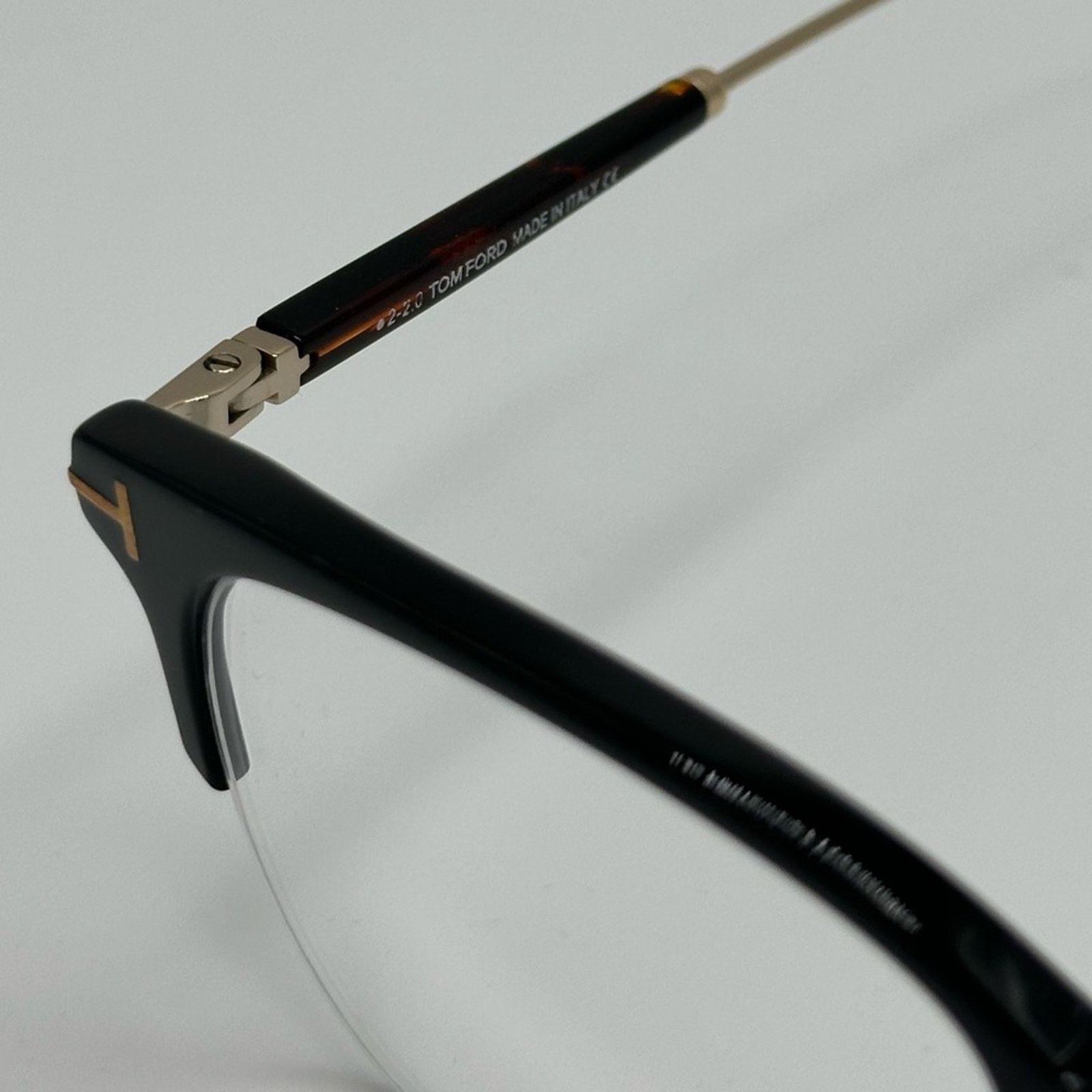 Tom Ford BRAND NEW TOM FORD FT5645-D/O 001 Black Gold Eyeglasses Size ONE SIZE - 2 Thumbnail