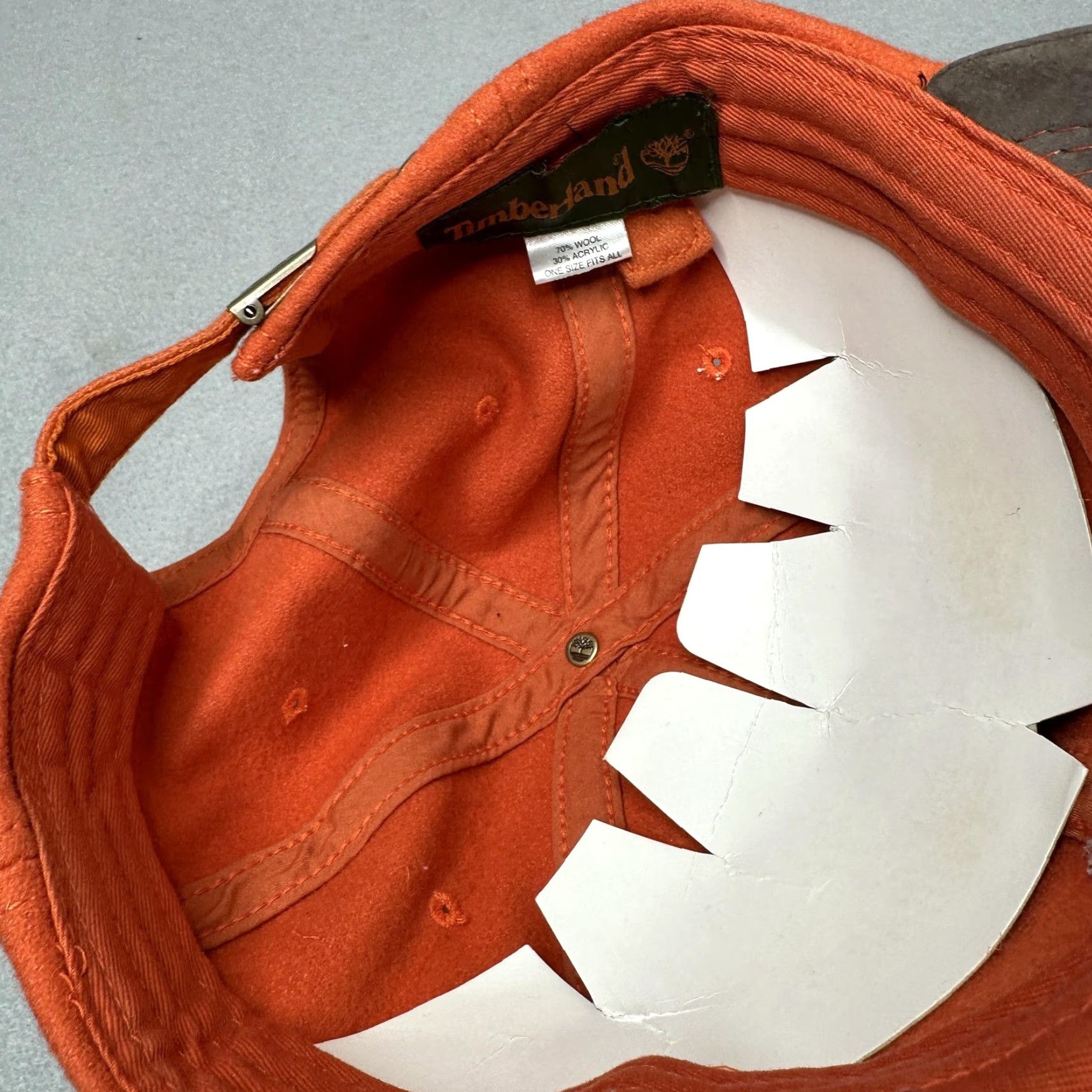 Timberland VINTAGE Timberland Hat Cap Strap Back Men One Size Orange Wool Suede Brim Baseball Cap Outdoor Adjustable Mens Size ONE SIZE - 7 Thumbnail