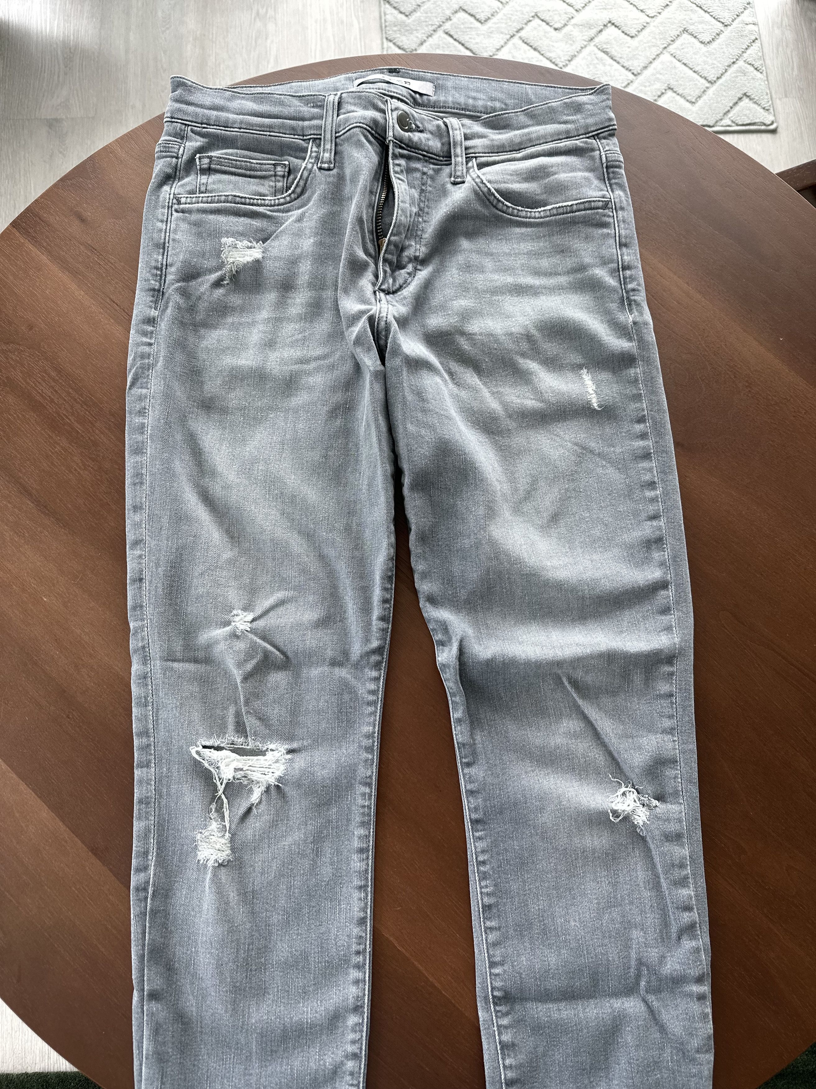 Joe's Joes Grey Ripped Stretchy Jeans - Slim Size US 29 - 1 Thumbnail
