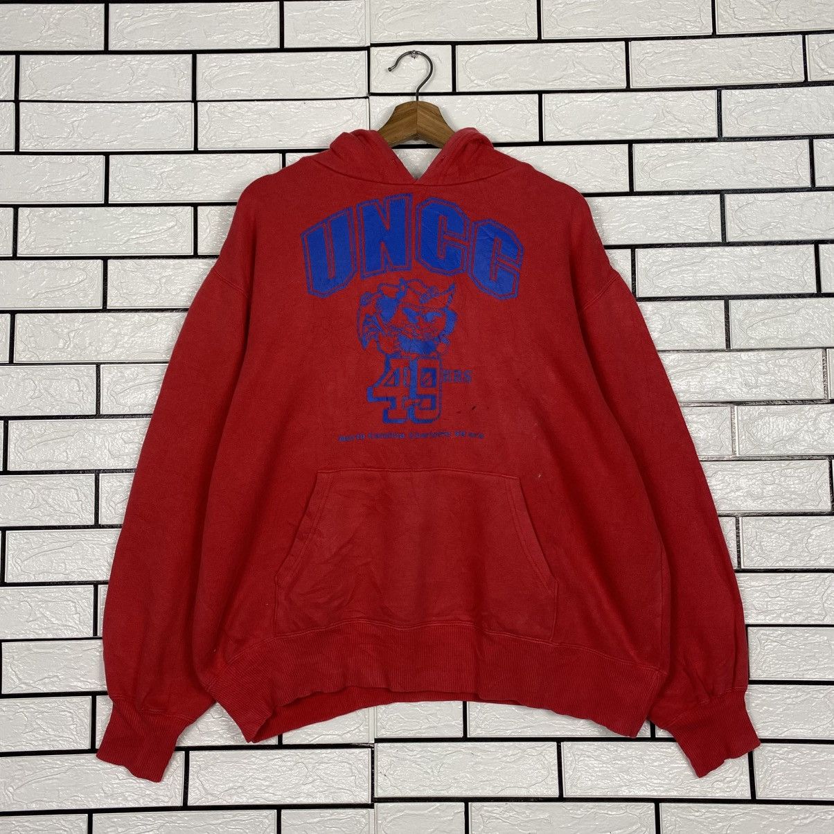 Japanese Brand Vintage Hoodie Pull Over Sportswear UNCC 49 Ears Size US L / EU 52-54 / 3 - 13 Thumbnail