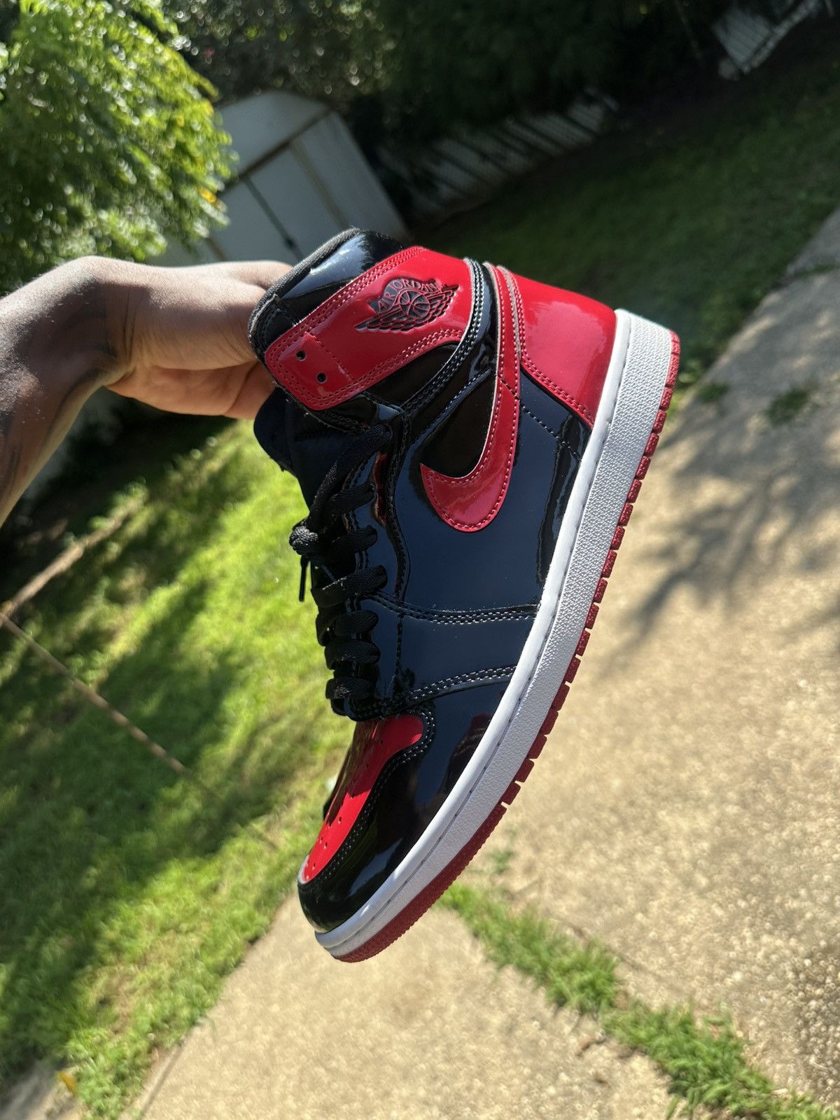 Jordan Brand Air Jordan 1 Retro High OG “Patent Bred” Size US 11.5 / EU 44-45 - 2 Thumbnail