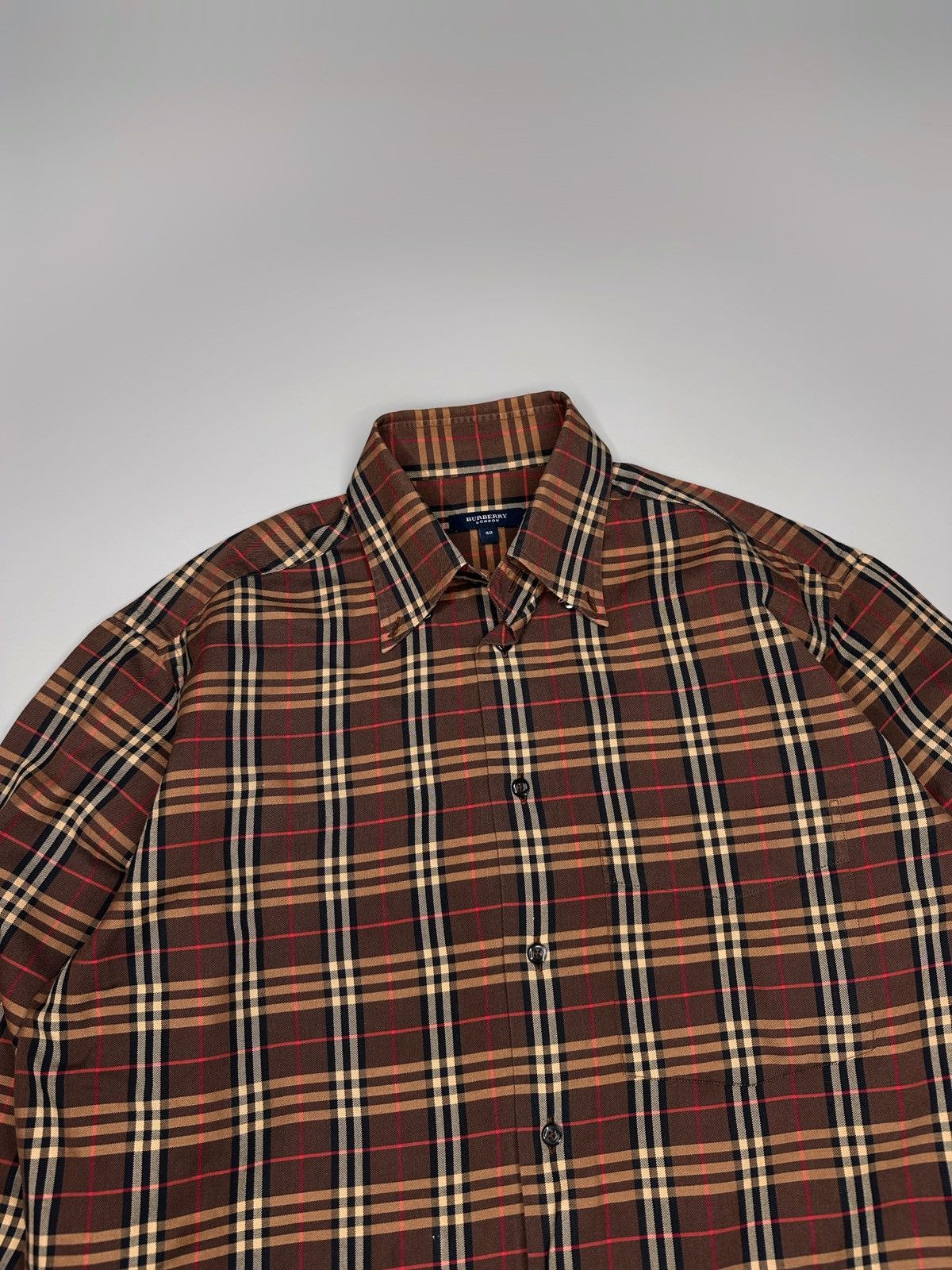 Burberry × Vintage Burberry Button Up Shirt Nova Check Size US L / EU 52-54 / 3 - 3 Thumbnail