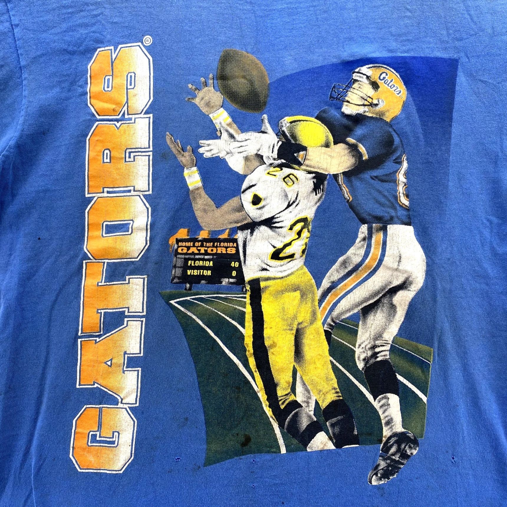 NFL VINTAGE Florida Gators T-Shirt Men's Large NFL Football Single Stitch Streetwear Shirt Mens Large Blue 90s Sportswear Graphic Print Football Size US L / EU 52-54 / 3 - 2 Thumbnail