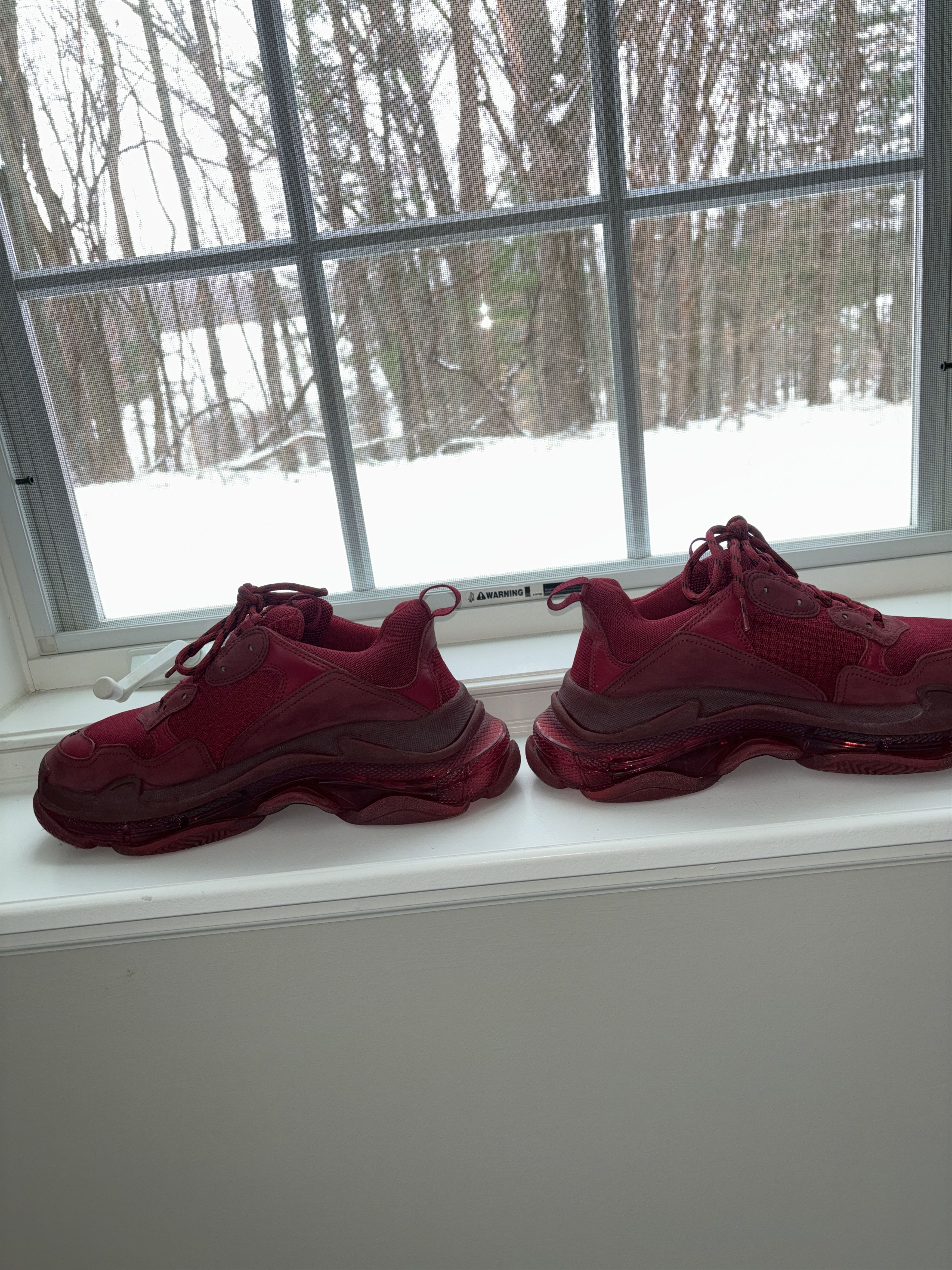 Balenciaga Balenciaga Triple S Burgundy Size US 9.5 / EU 42-43 - 3 Thumbnail