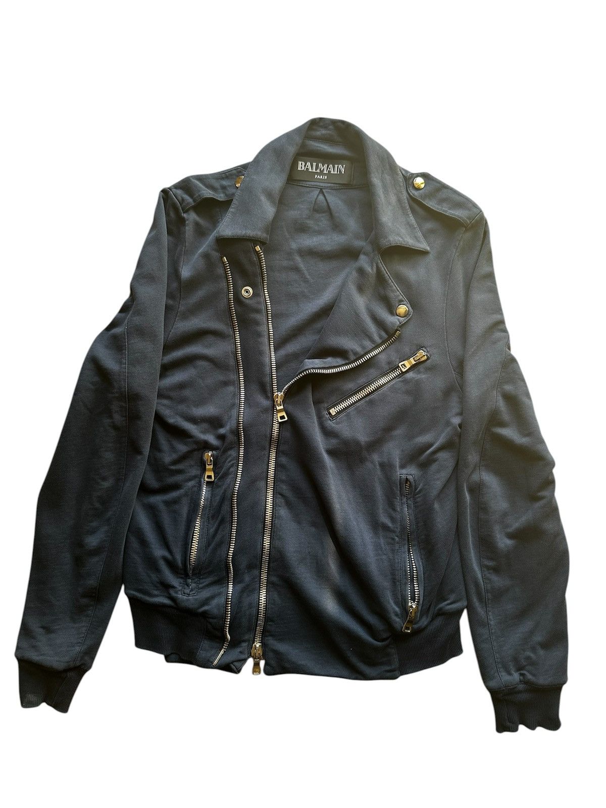 Balmain Balmain SS11 Asymmetrical Biker Jacket Size US L / EU 52-54 / 3 - 4 Thumbnail