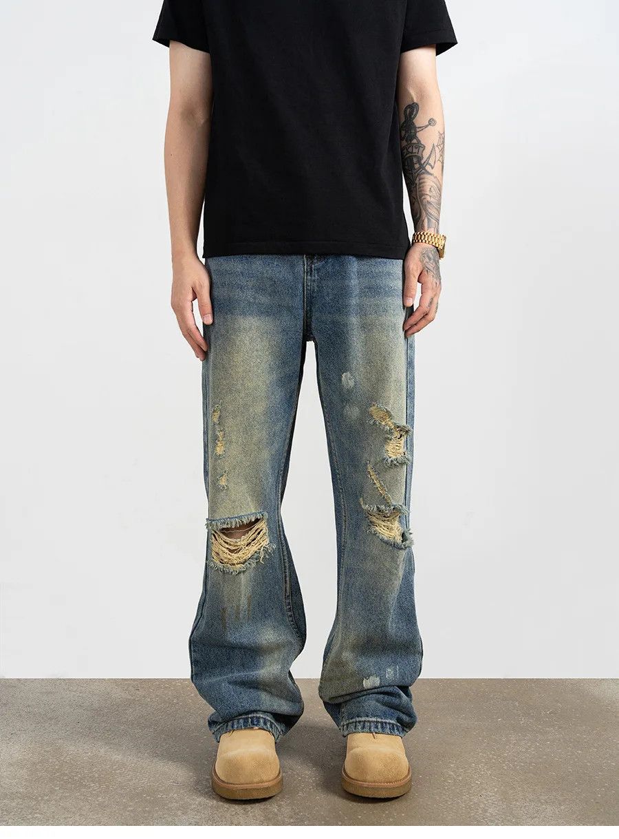 Jean × Vintage Streetwear Straight Leg Trousers Jeans Size US 26 / EU 42 - 1 Thumbnail