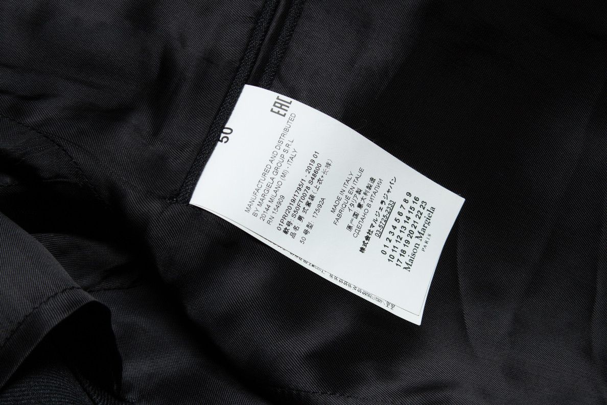 Maison Margiela Maison Margiela, Black single breasted blazer Size 50R - 5 Thumbnail