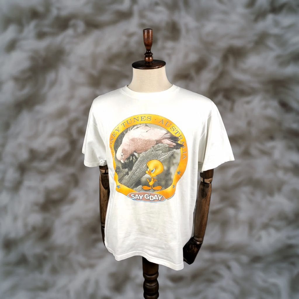 Vintage Acme Looney Tunes Australia T-Shirt White Cotton Men L Vintage Shirt Regular Short Sleeve WorldWide Shipping Size US L / EU 52-54 / 3 - 1 Thumbnail