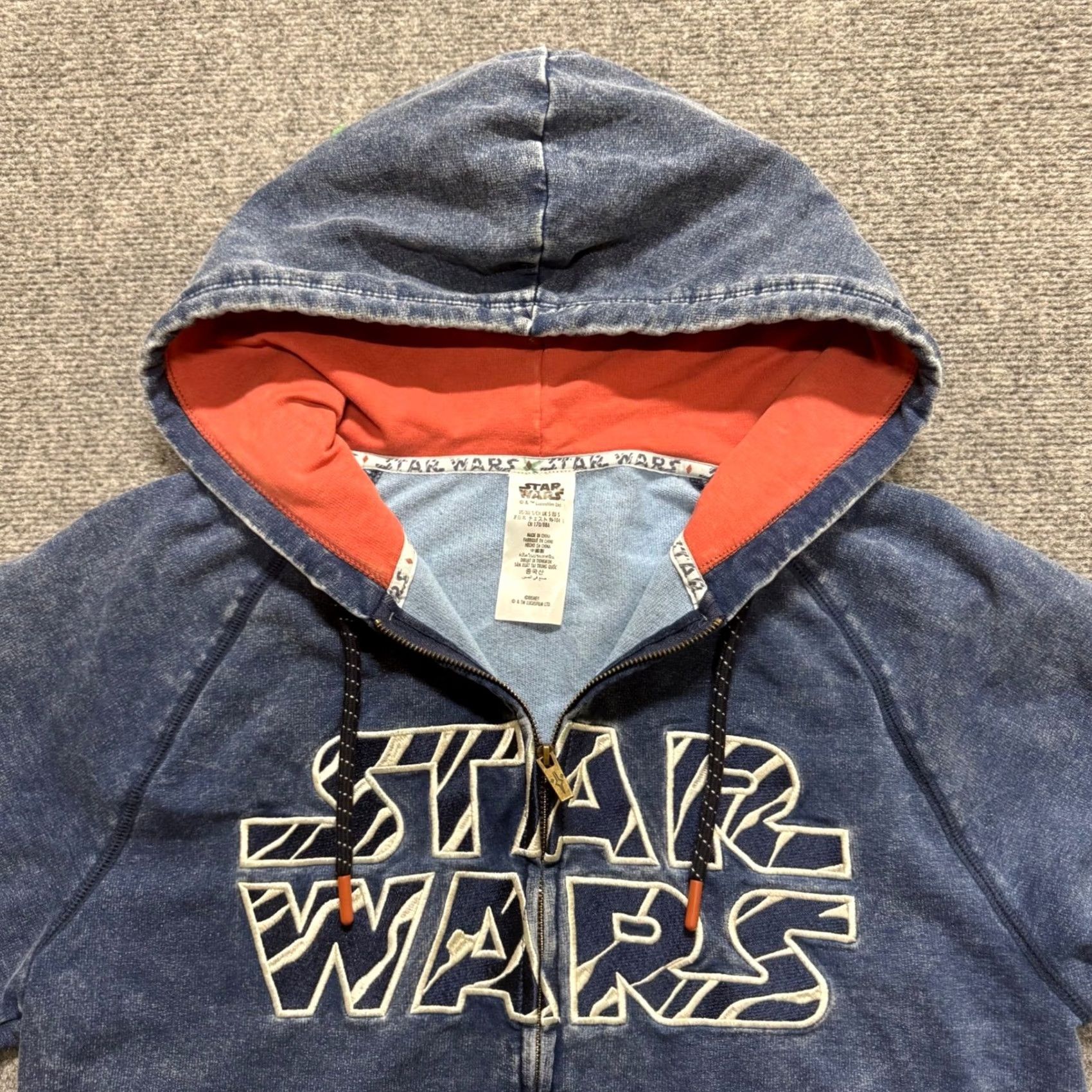 Disney VINTAGE Star Wars Full-zip Jacket Mens S Navy Blue Stone Washed 90s Disney Red Size US S / EU 44-46 / 1 - 4 Thumbnail