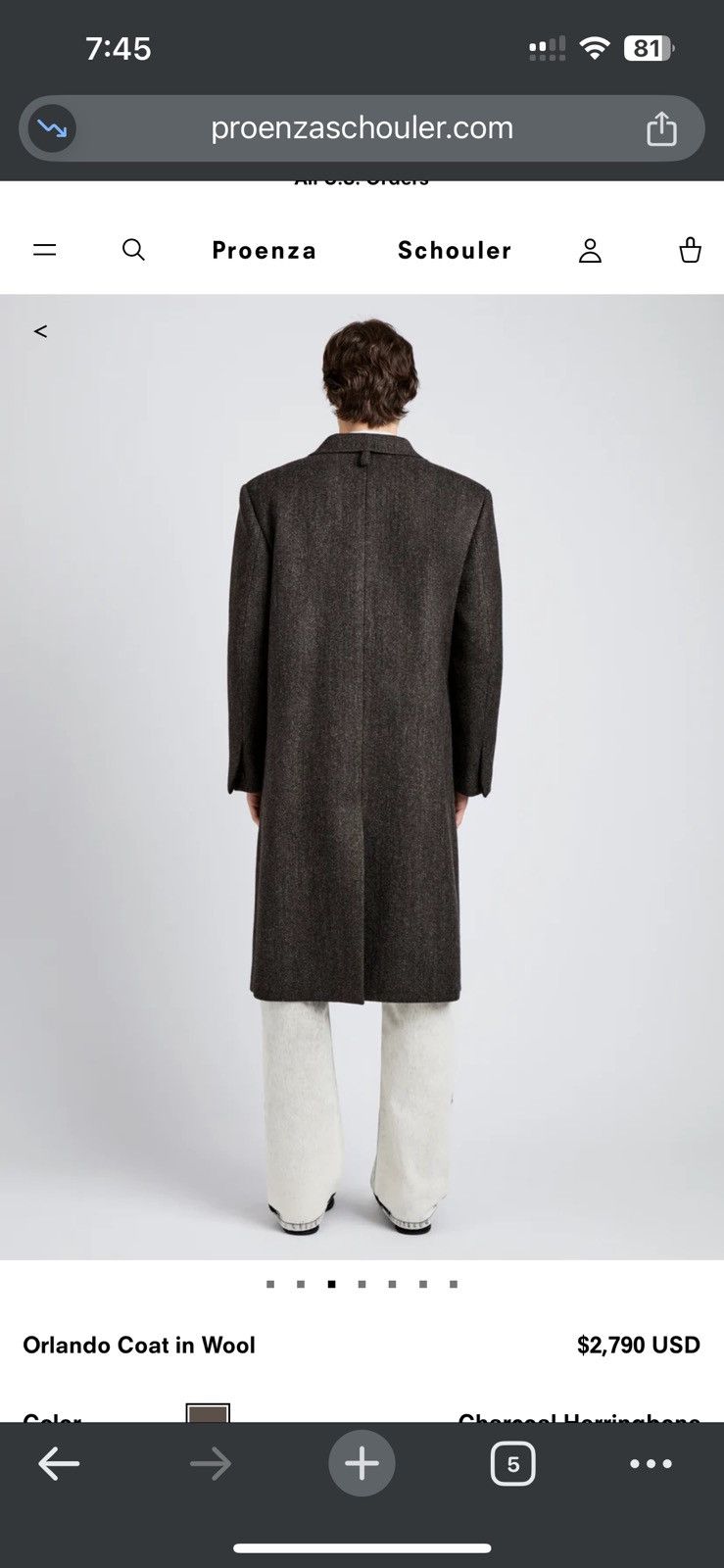 Other Proenza Schouler Men’s Wool Coat Size US S / EU 44-46 / 1 - 9 Thumbnail