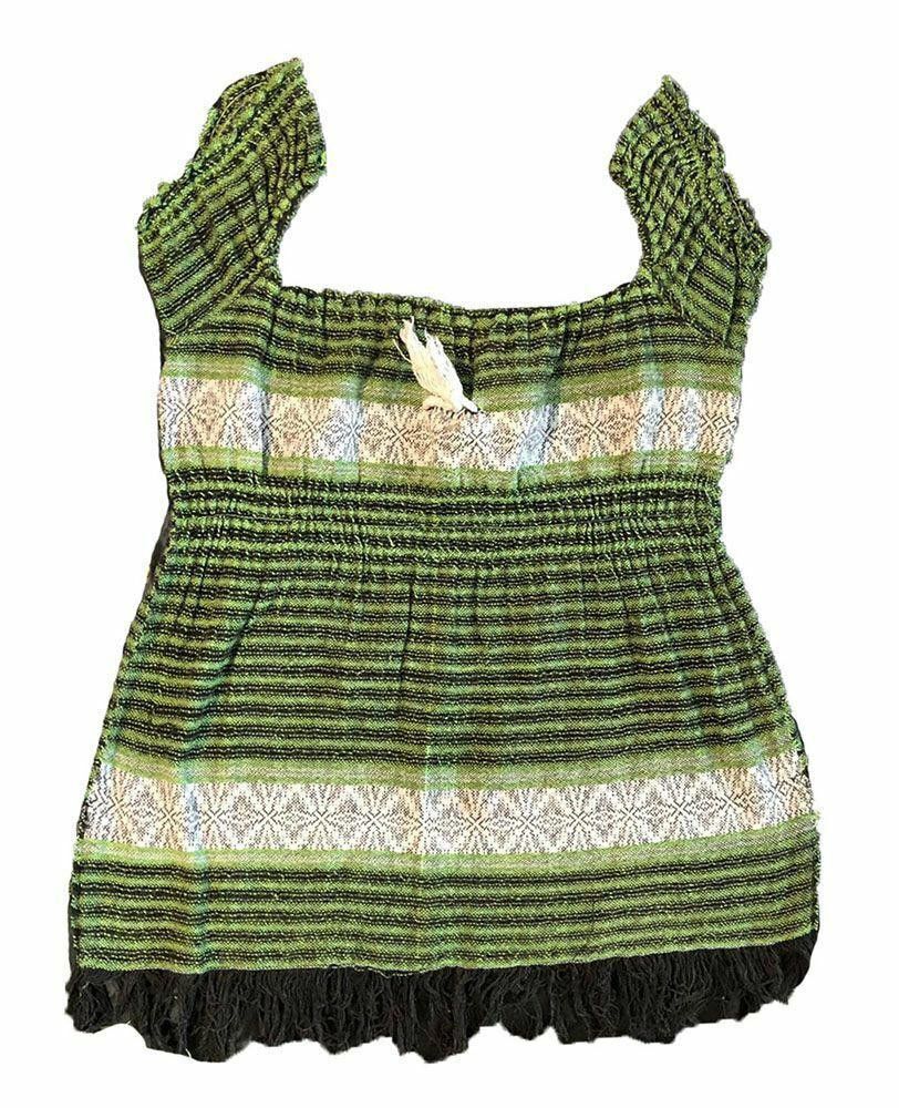 Designer Pre Owned Green Hand Made Loomed Blouse L Size L / US 10 / IT 46 - 2 Thumbnail