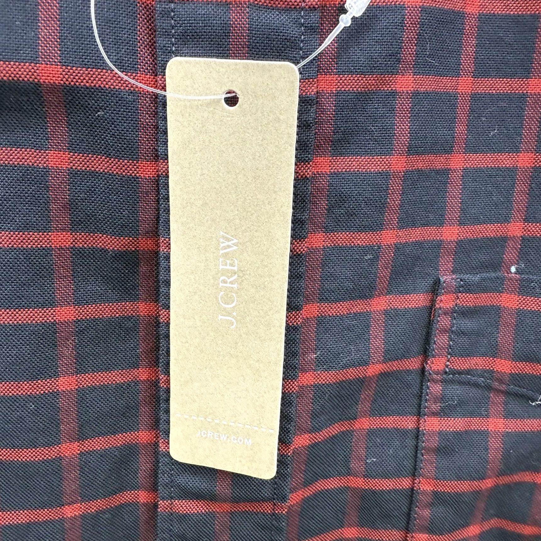 J.Crew VINTAGE J.CREW Shirt Mens Medium Navy Red Check Classic Fit American Pima Cotton Size US M / EU 48-50 / 2 - 4 Thumbnail