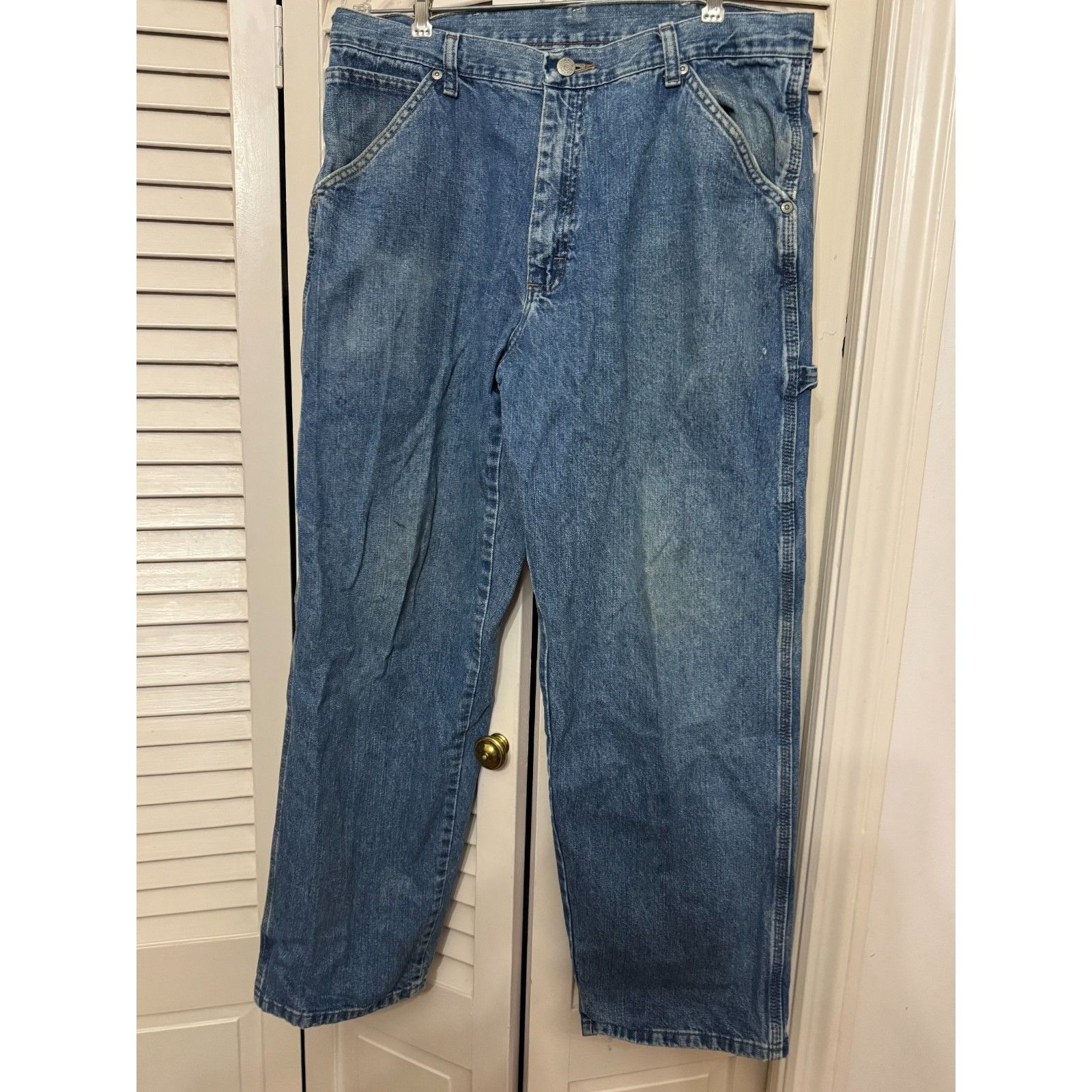 Wrangler Wrangler 34 x 30 Carpenter Men's Denim Jeans Pants Size US 34 / EU 50 - 2 Thumbnail