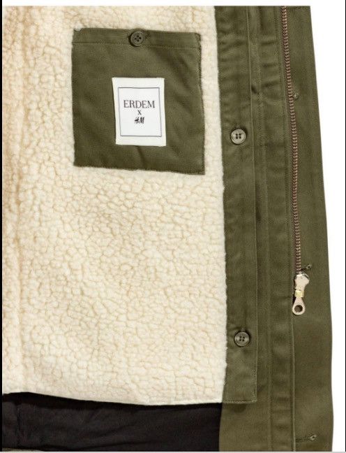 Erdem ERDEM H&M Men Pile Lined Cotton Parka Khaki Green Coat Size US M / EU 48-50 / 2 - 13 Thumbnail