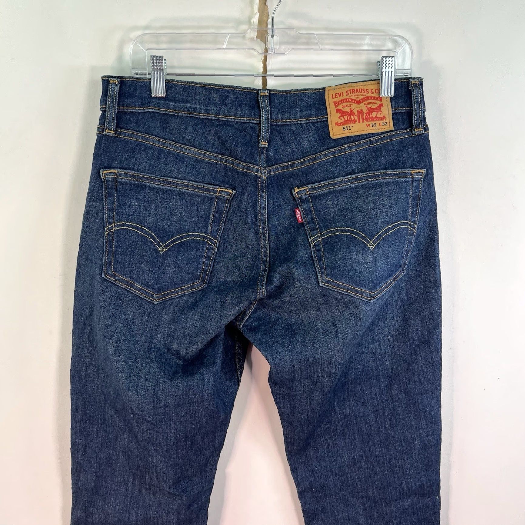 Levi's VINTAGE? No — Levi's 511 Slim Fit Flex Jeans Men Size 32 x 32 Blue Denim Jeans Slim Straight 5-Pocket USA Logo Levi's 500 Series Mens Size US 32 / EU 48 - 7 Thumbnail
