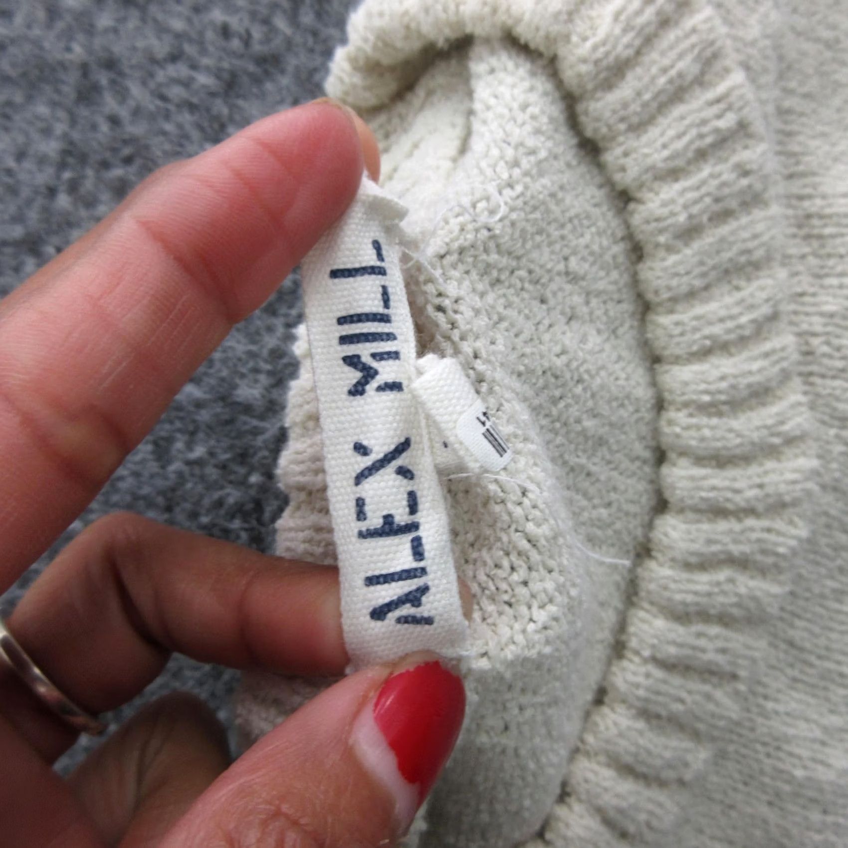 Alex Mill Alex Mill Sweater Womens S White Cotton Nylon Crewneck Striped Knit Pullover Size S / US 4 / IT 40 - 4 Thumbnail