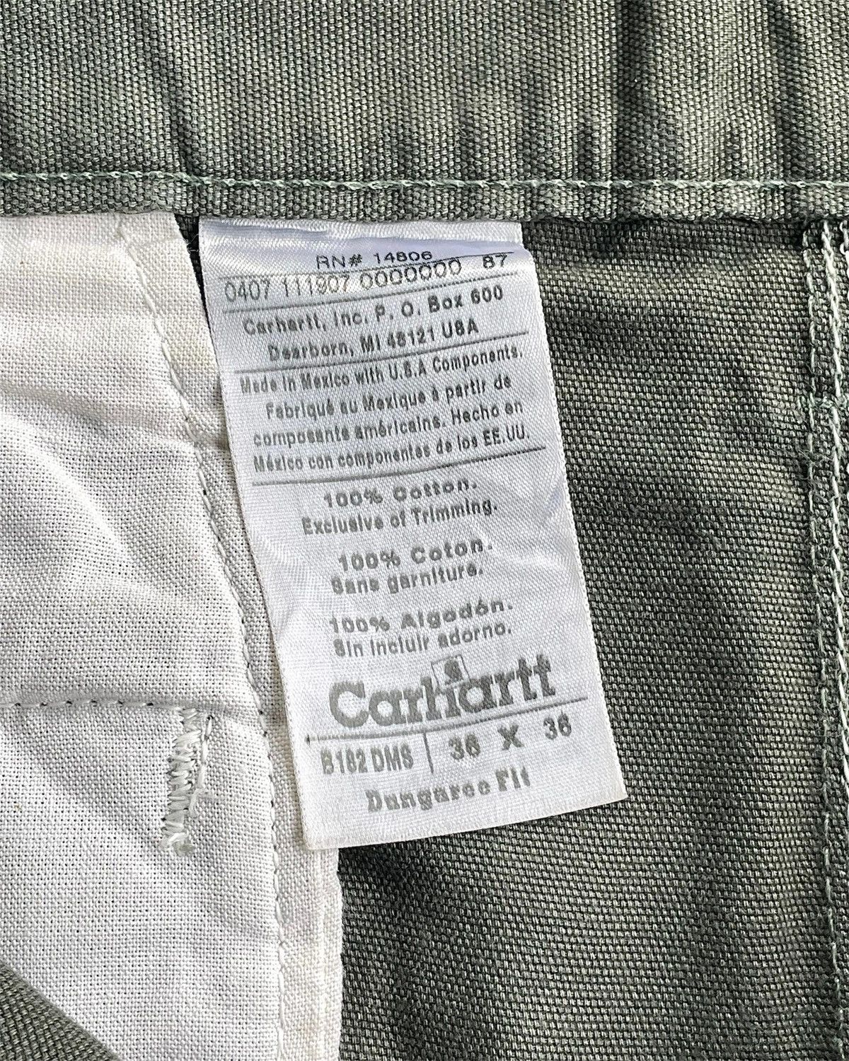 Carhartt VINTAGE DARKMOS CARHARTT SHORT CARGO PANT B182-DMS Size US 36 / EU 52 - 5 Thumbnail