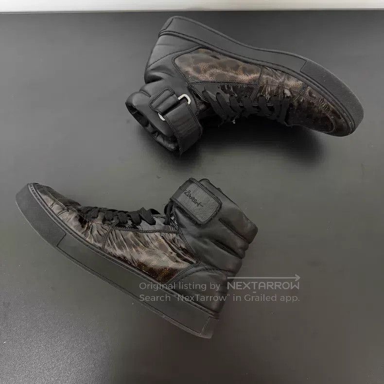 Saint Laurent Paris Saint Laurent Paris Leopard-print high-top sneakers with V Size US 9 / EU 42 - 2 Thumbnail