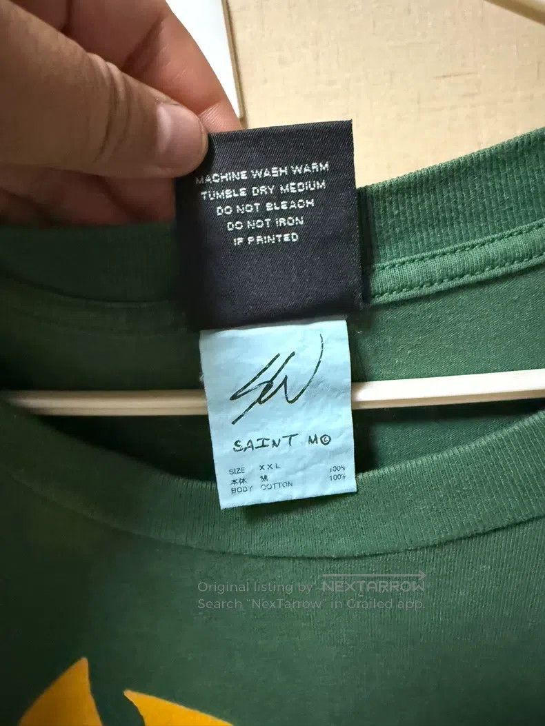Saint Michael Saint Michael Collaboration Short Sleeve T-shirt Green Dol Size US XXL / EU 58 / 5 - 3 Thumbnail