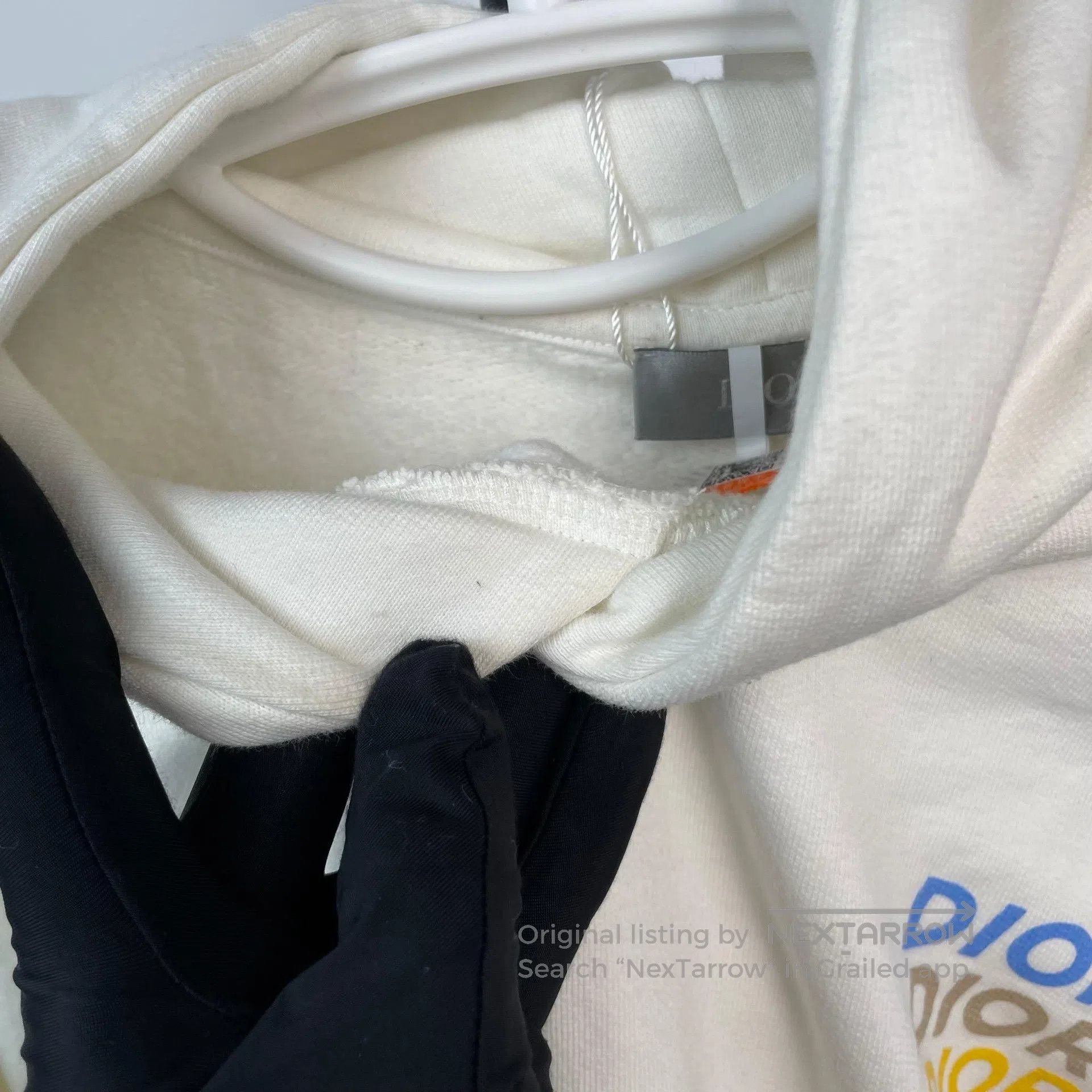 Dior Dior White New Rainbow Letter Logo Hooded Sweatshirt| Size US XL / EU 56 / 4 - 4 Thumbnail