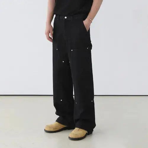 Jean Baggy Black Flared Denim Jeans Size US 32 / EU 48 - 6 Thumbnail