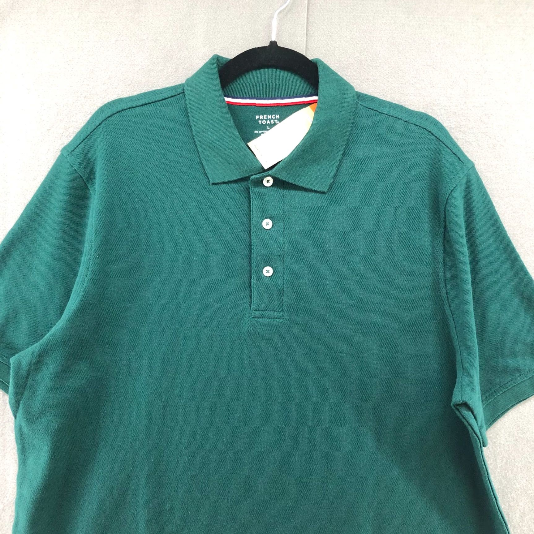 Vintage VINTAGE French Toast Polo Shirt Men L Hunter Green Short Sleeve Cotton Blend Casual Office Uniform Size US L / EU 52-54 / 3 - 3 Thumbnail