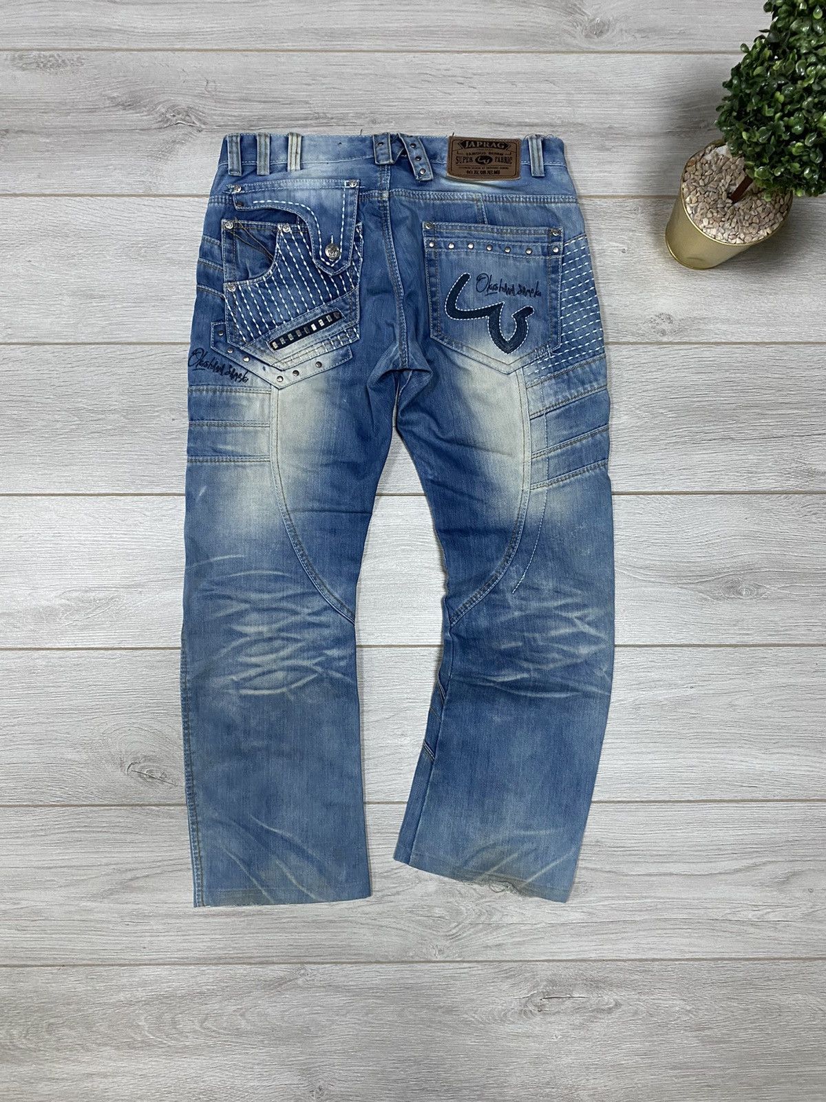 Vintage Japrag denim Okishana Samoki vintage patch work jeans Size US 34 / EU 50 - 2 Thumbnail
