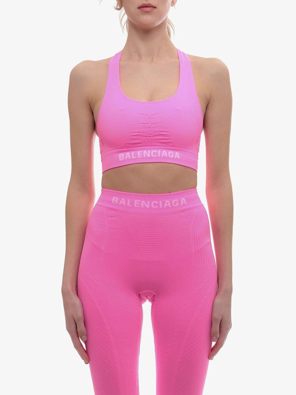 Balenciaga o1y0625 Sports Bra in Pink Size S / US 4 / IT 40 - 3 Thumbnail