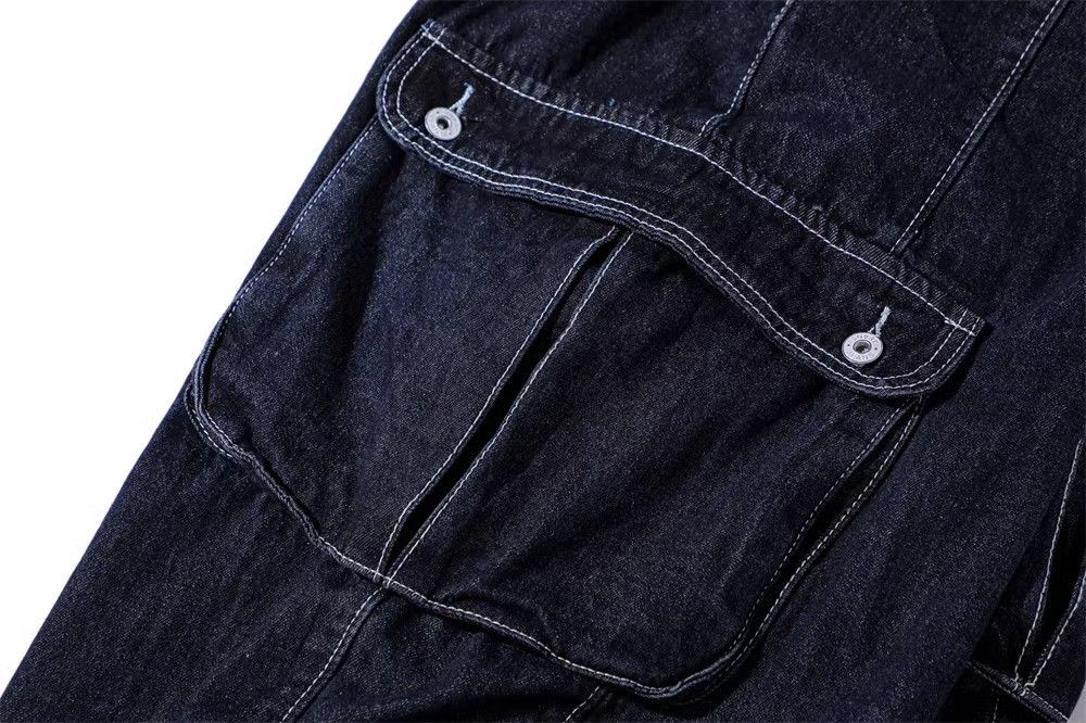 Japanese Brand × Jean Japanese retro solid color multi-pocket washed cargo jeans Size US 32 / EU 48 - 6 Thumbnail