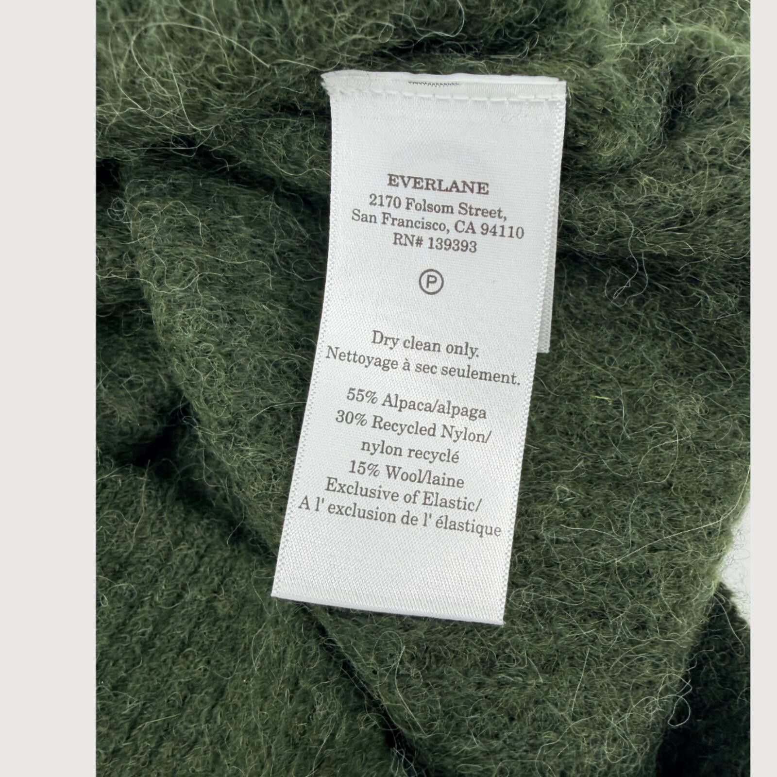 Everlane Everlane Alpaca Cocoon Crew Sweater Olive XXS NWT Size XXS / US 00 / IT 34 - 5 Thumbnail