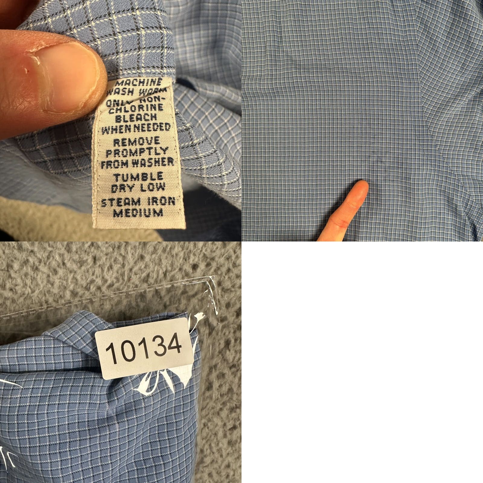Ralph Lauren Ralph Lauren Shirt Men 2XB Blue Check Button-Down Regular Fit Cotton Knit Size US XXL / EU 58 / 5 - 8 Thumbnail