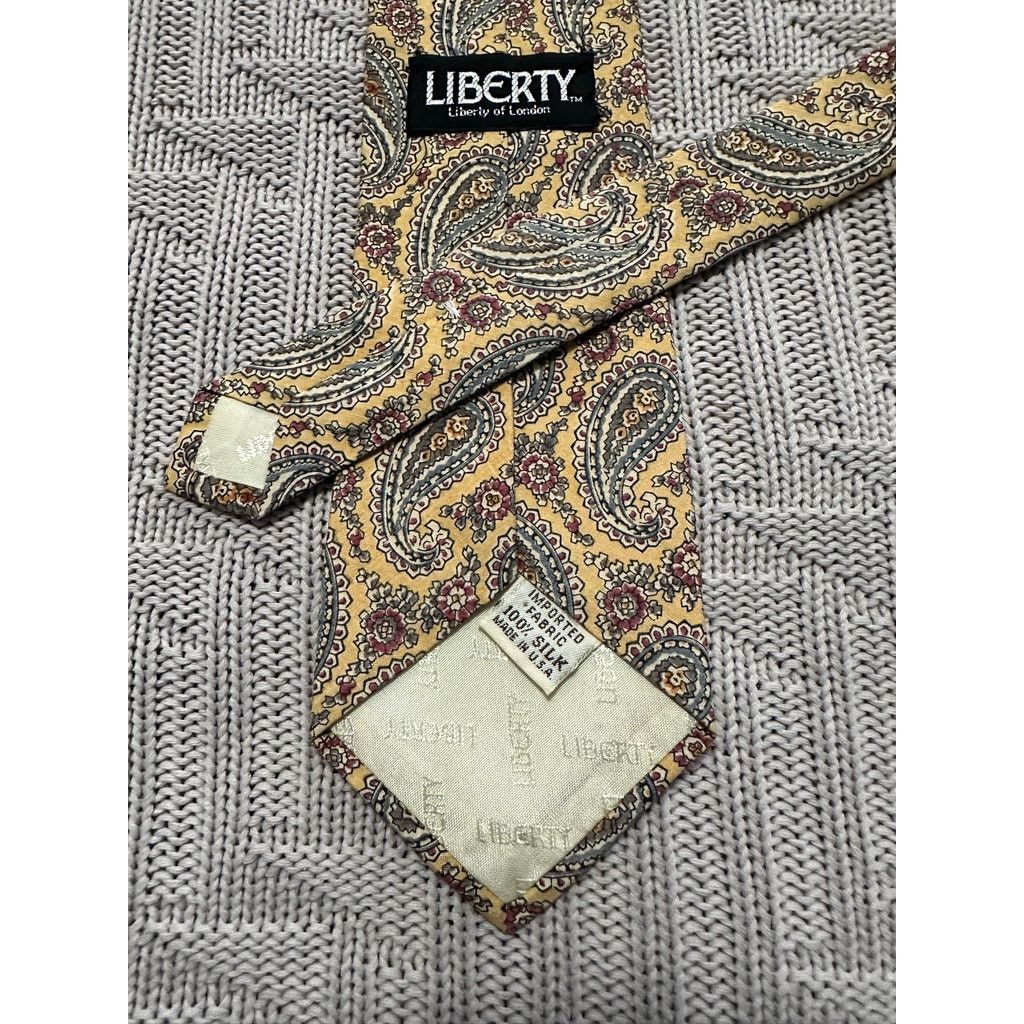Liberty London Vintage Liberty of London yellow paisley silk tie Size ONE SIZE - 2 Thumbnail