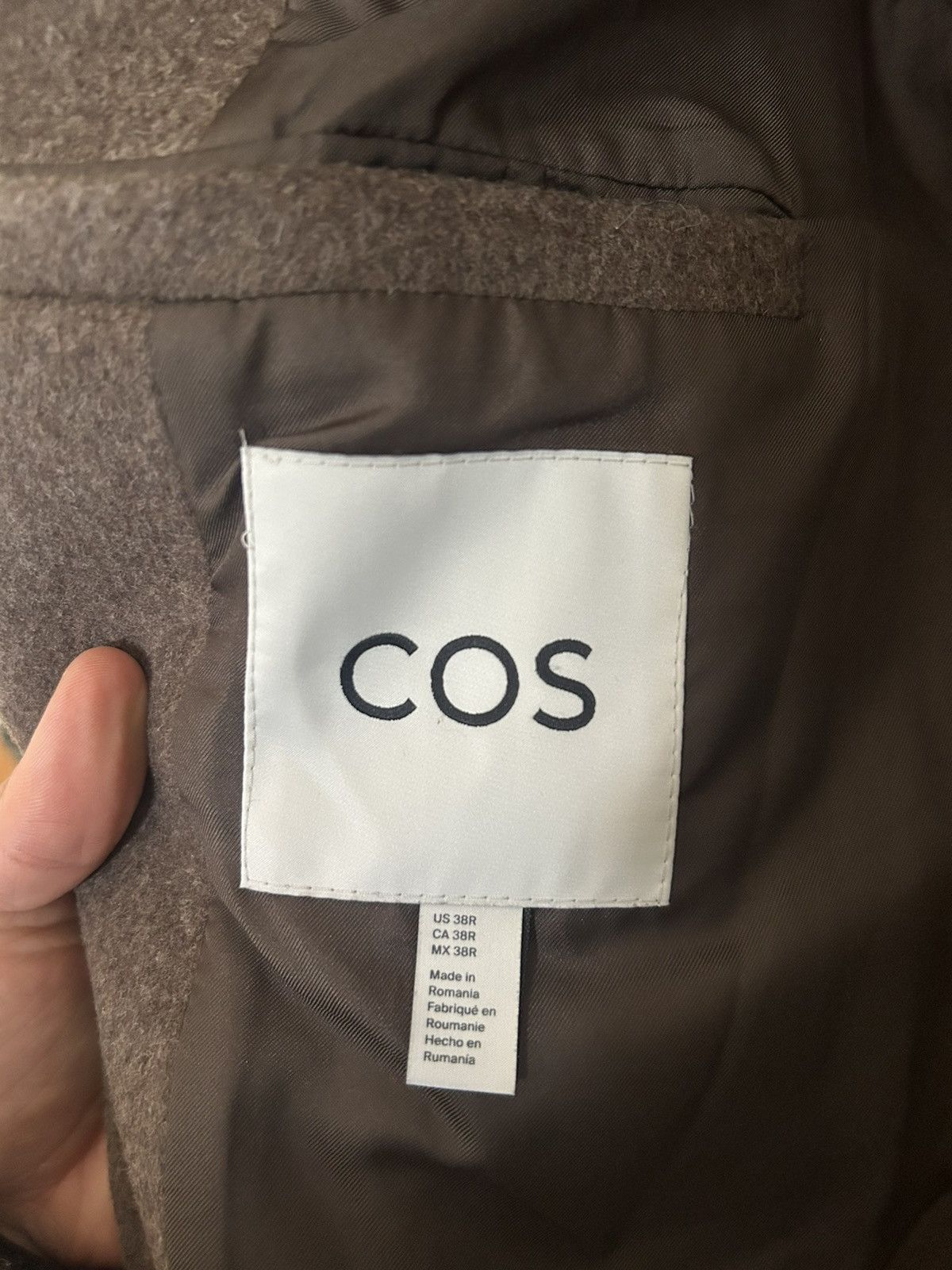 Cos COS Men’s Brown Coat Size US S / EU 44-46 / 1 - 4 Thumbnail