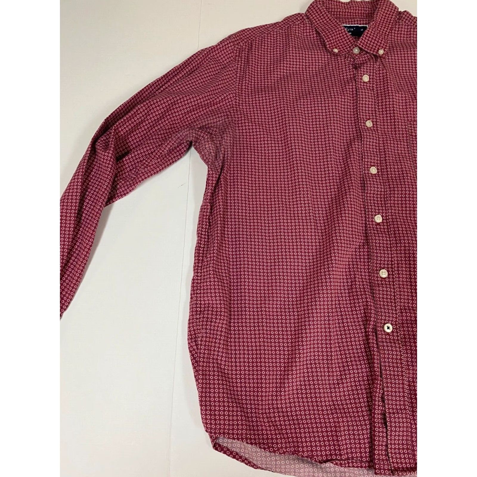 Club Room Club Room Mens Shirt Large Red Chest Pocket Dots Size US L / EU 52-54 / 3 - 3 Thumbnail