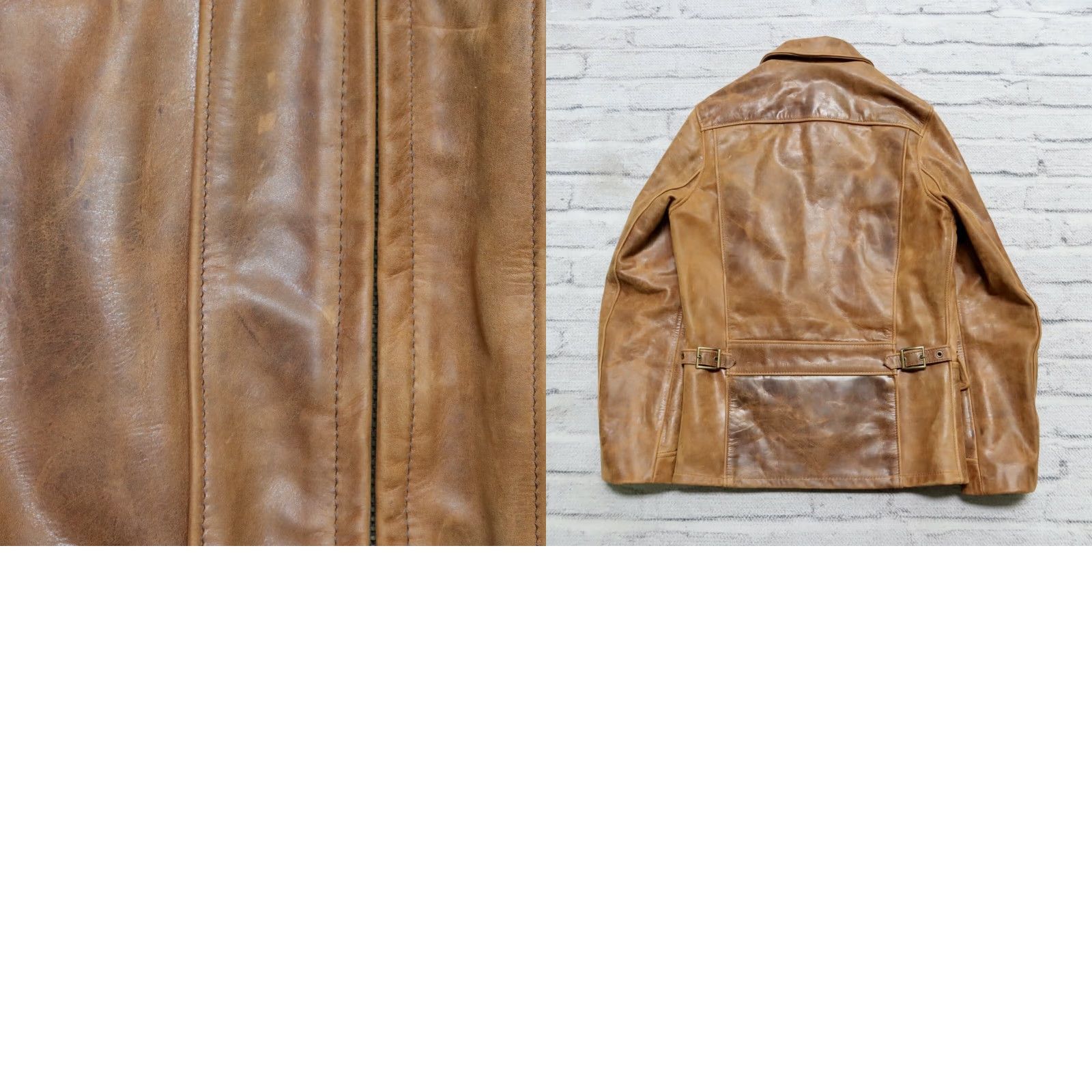 VINTAGE Schott NYC 532 Rogue John Hancock Leather Delivery Jacket XS Brown Mens