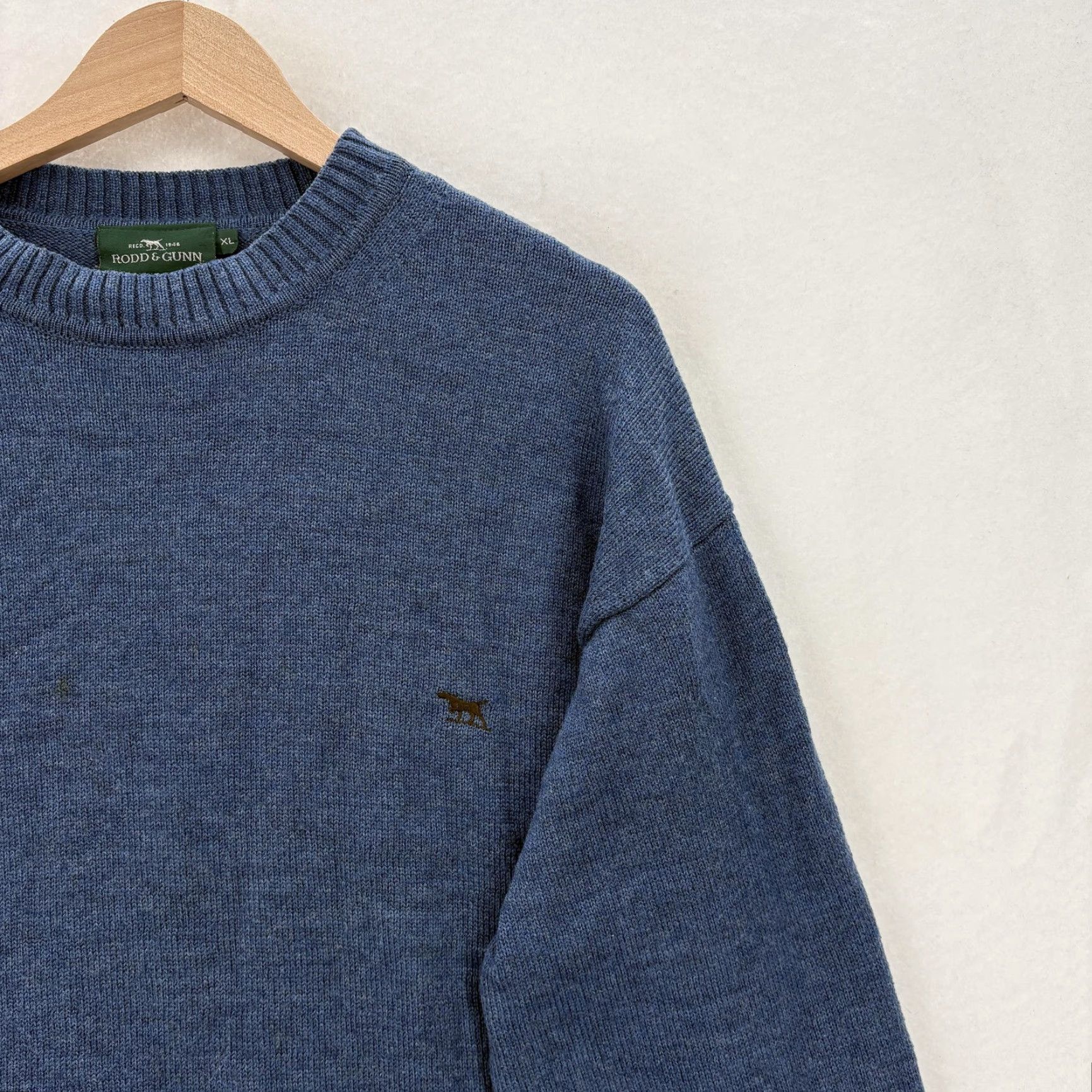 Rodd & Gunn Rodd & Gunn Sweater Mens XL Blue Merino Wool Crewneck Knit Pullover Casual Logo Size US XL / EU 56 / 4 - 2 Thumbnail