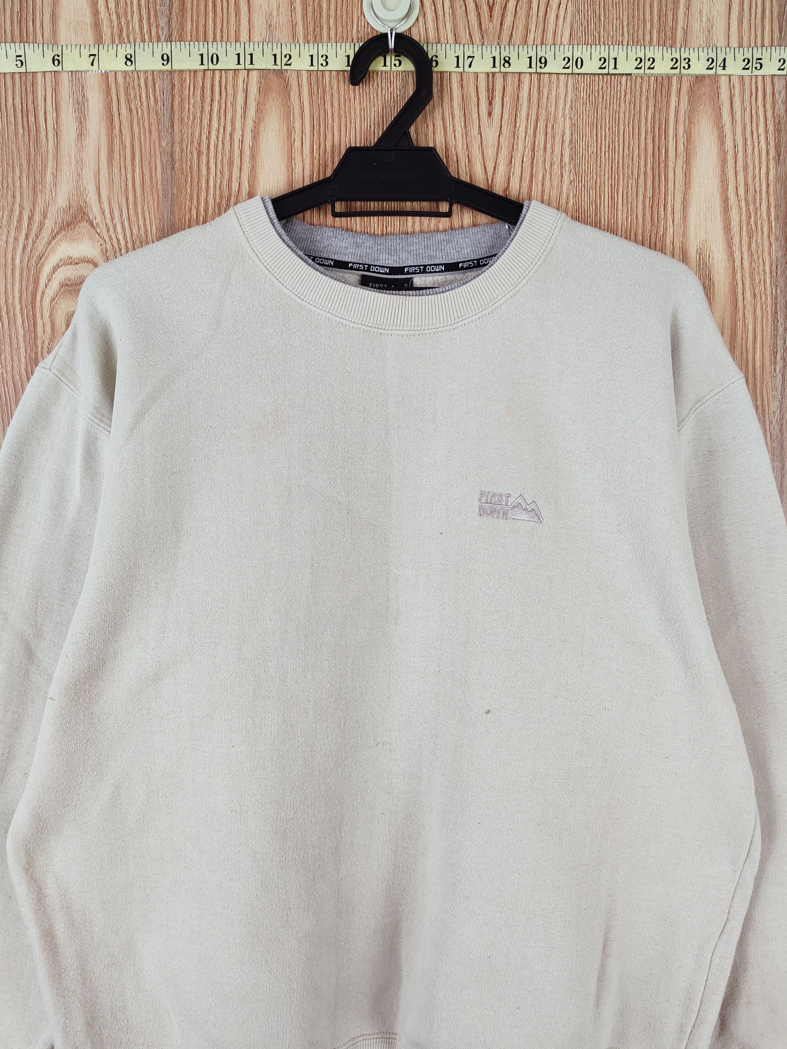 Japanese Brand × Vintage Vintage 💥 First Down Ivory Sweatshirts (nice material) Size L / US 10 / IT 46 - 2 Thumbnail
