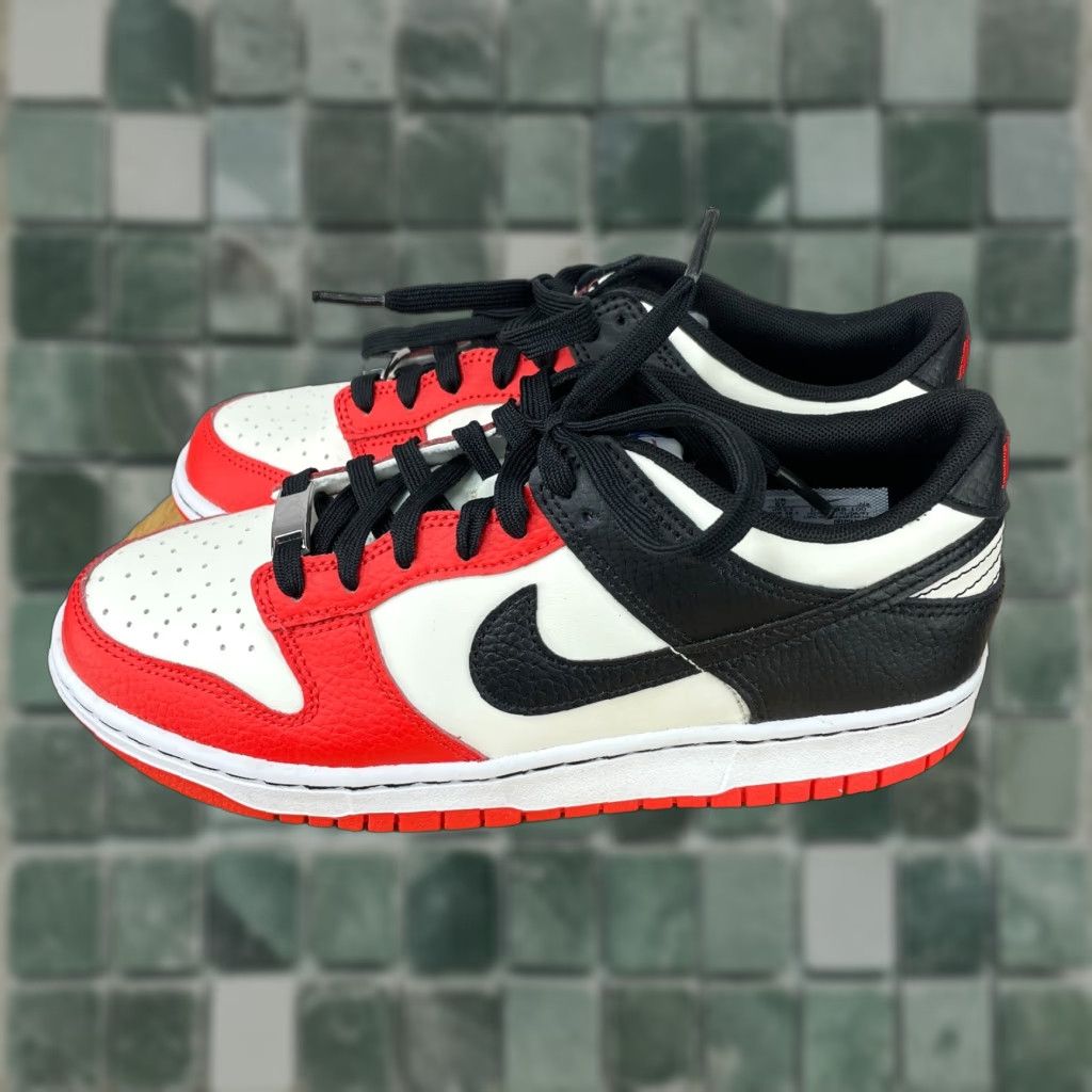 Nike Nike Dunk Low EBM NBA 75 Anniversary Chicago Chile Red GS DO6288-100 Size 6Y Black Colorblock Sneaker Men’s Boys Girls? Size US 6 / EU 39 - 1 Thumbnail