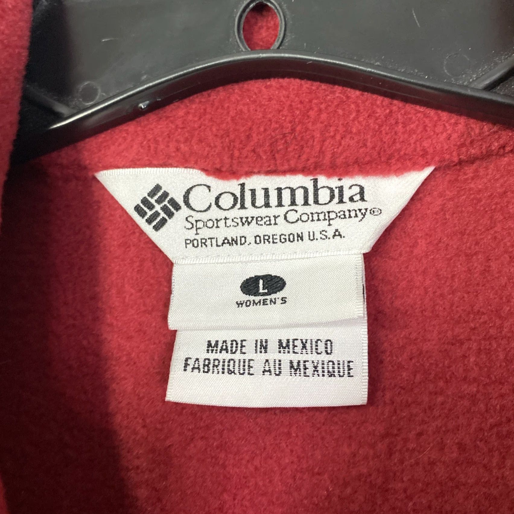 Vintage Columbia Full Zip Vest Womens Large Red Polyester Fleece Zip Pockets 22x26 Size L / US 10 / IT 46 - 2 Thumbnail